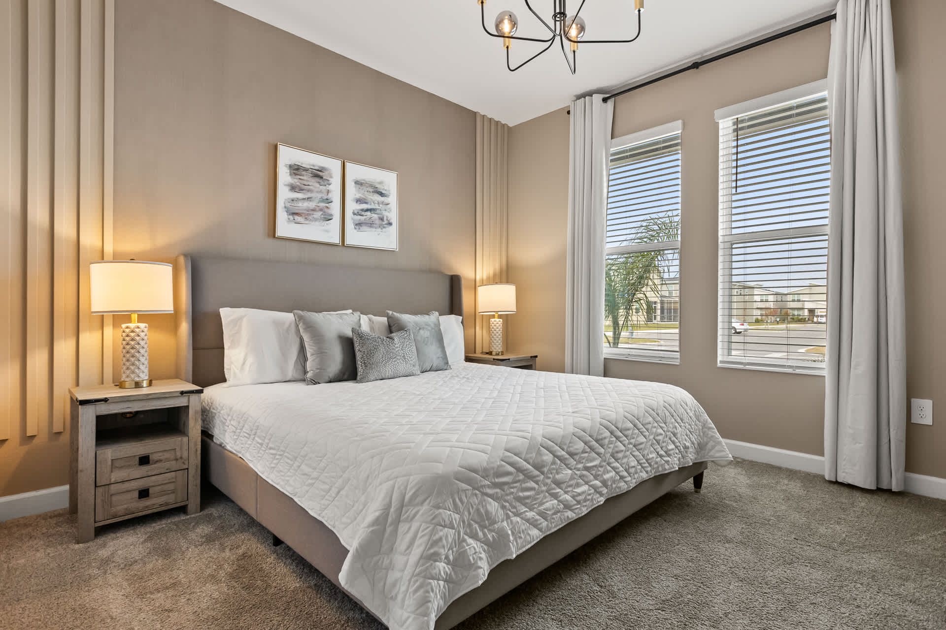 Minimalist King Bedroom Suite with Large Windows