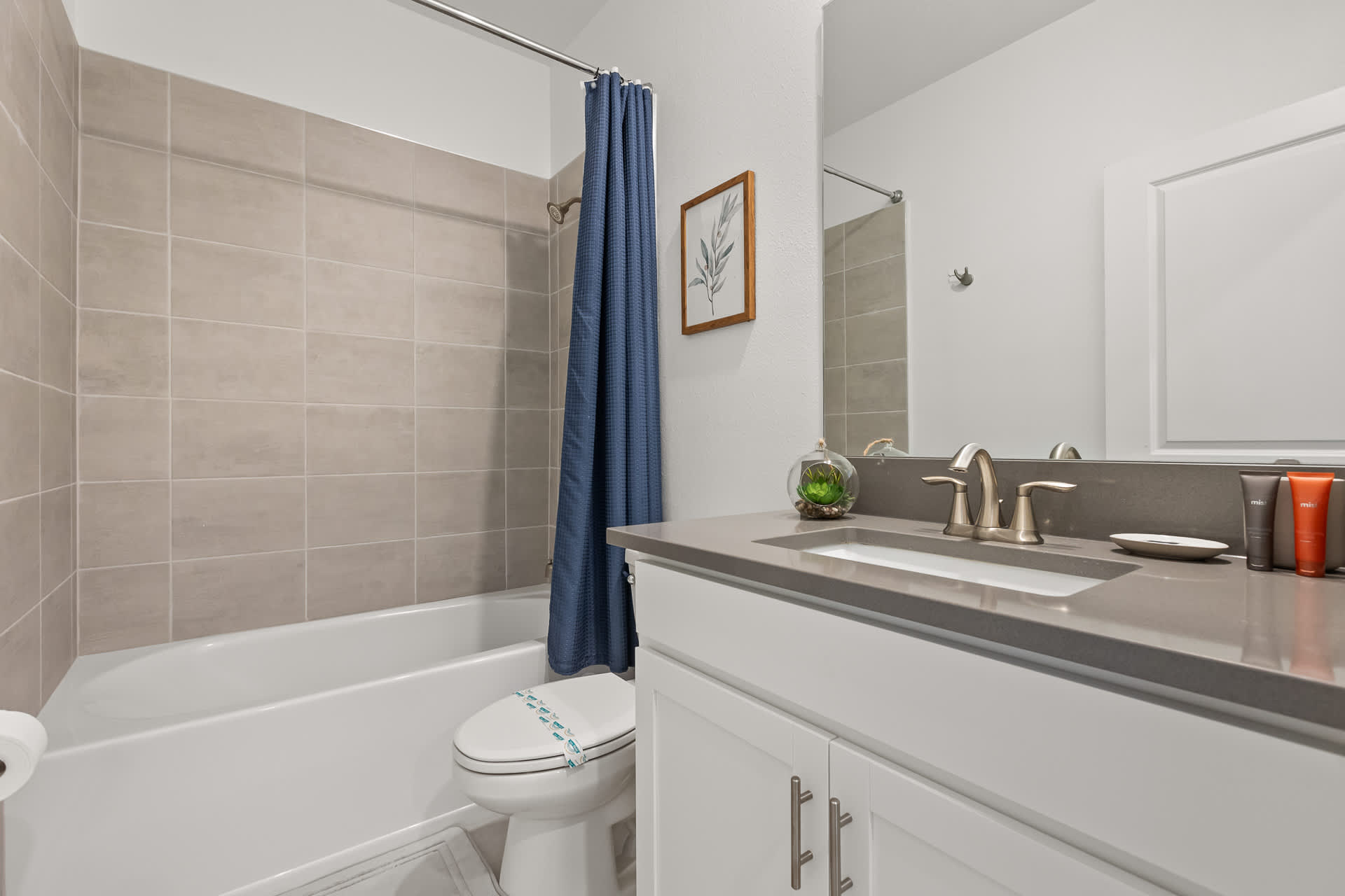 Well-appointed Bathroom with Combined Bathtub and Shower