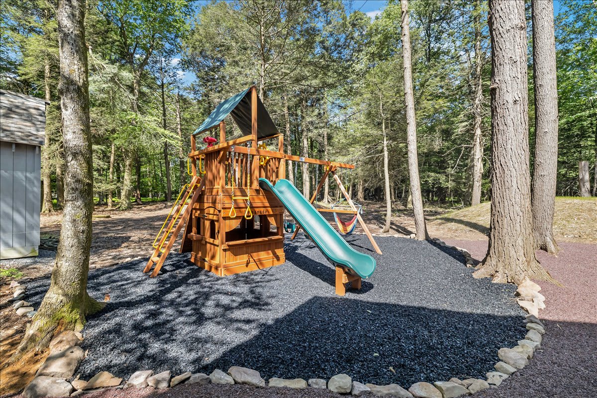 A playground made for fun – let the kids explore, play, and enjoy their stay!