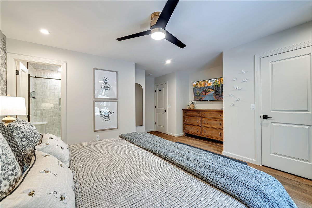 The master bedroom is a serene haven, designed for your comfort and a restful night’s sleep.