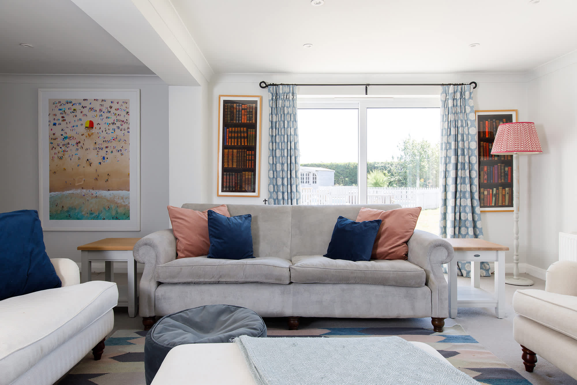 Relax and unwind in the living room's deep comfy sofas.