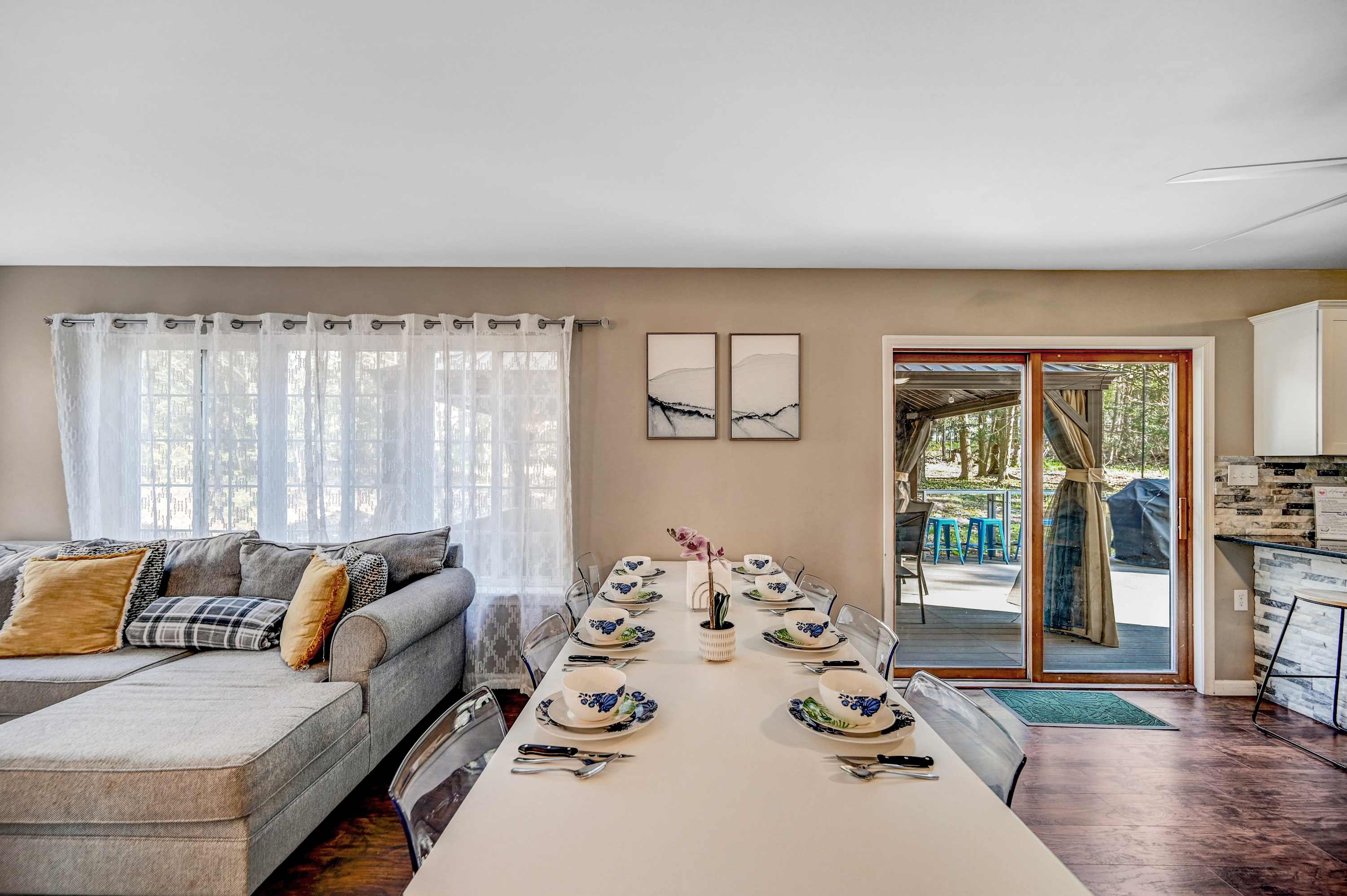 Enjoy our 8 person dining table for you and yours! 