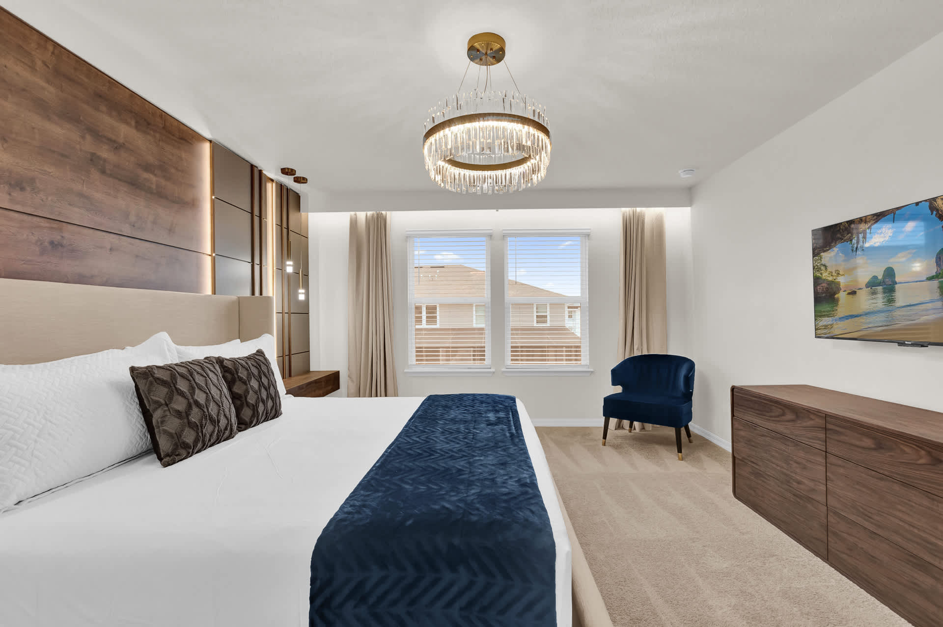 Elegant King Bedroom Suite with Smart TV