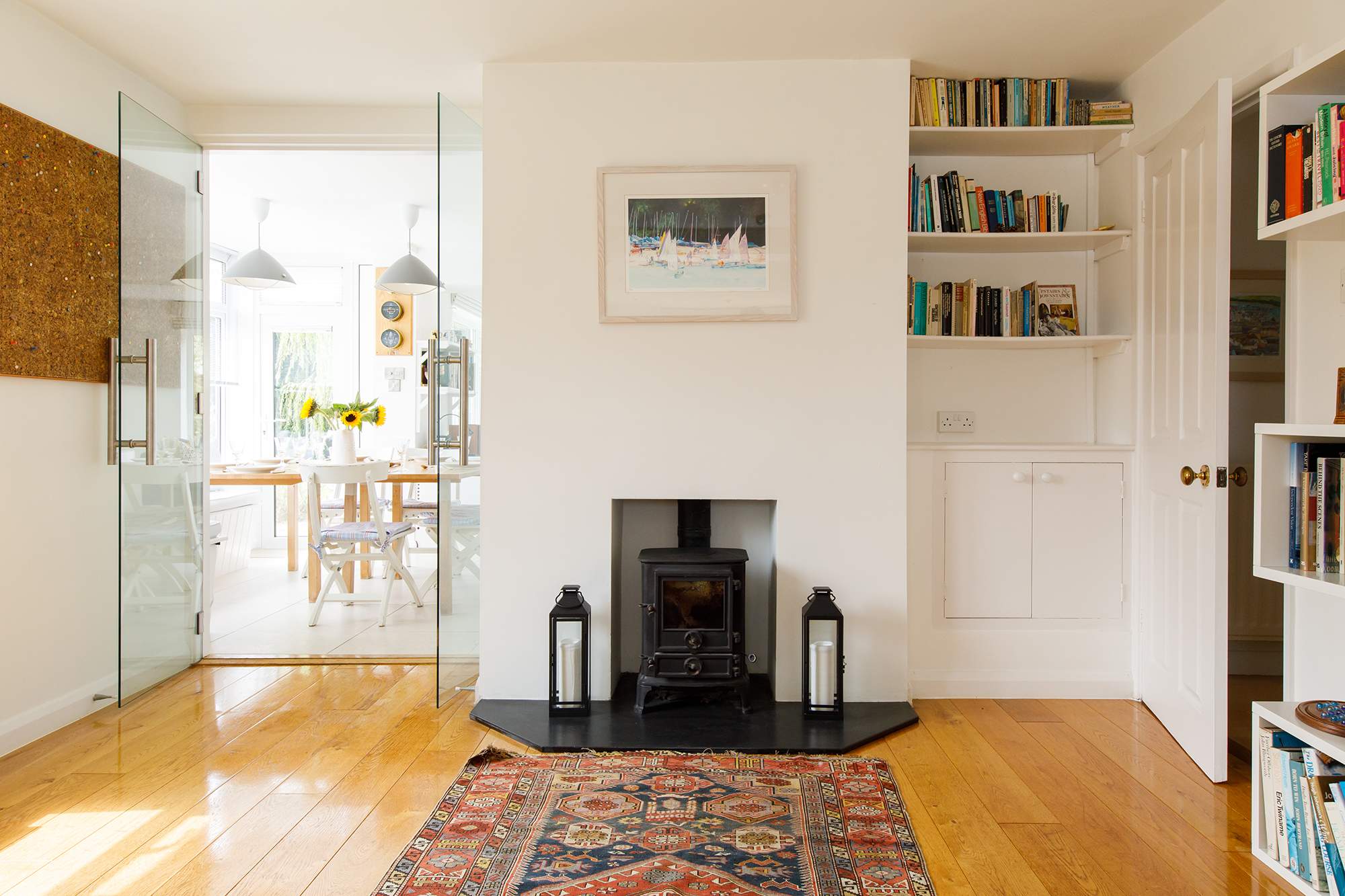 The library room has books and games for all the family.