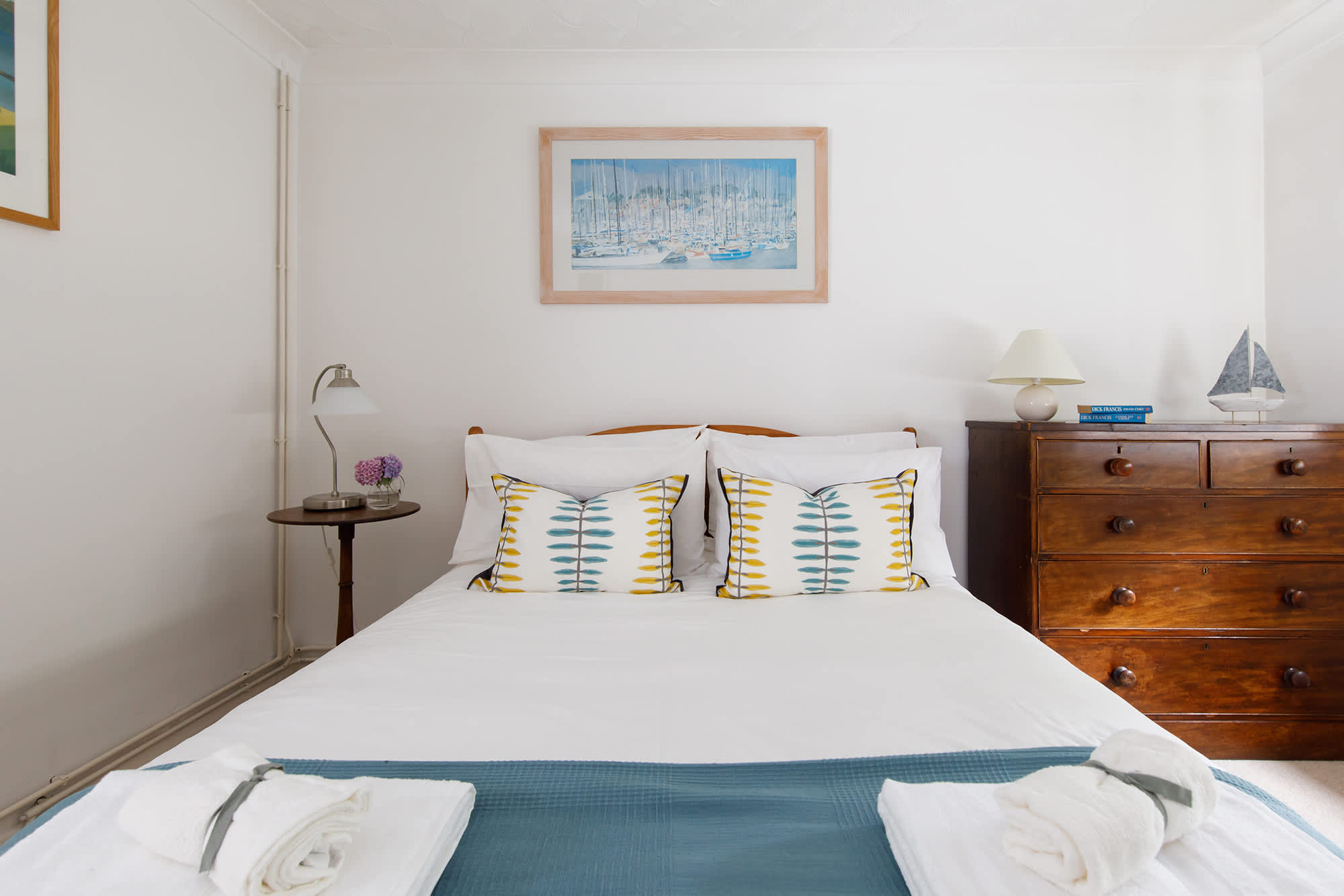 The king room has hanging space and draws for all your belongings.