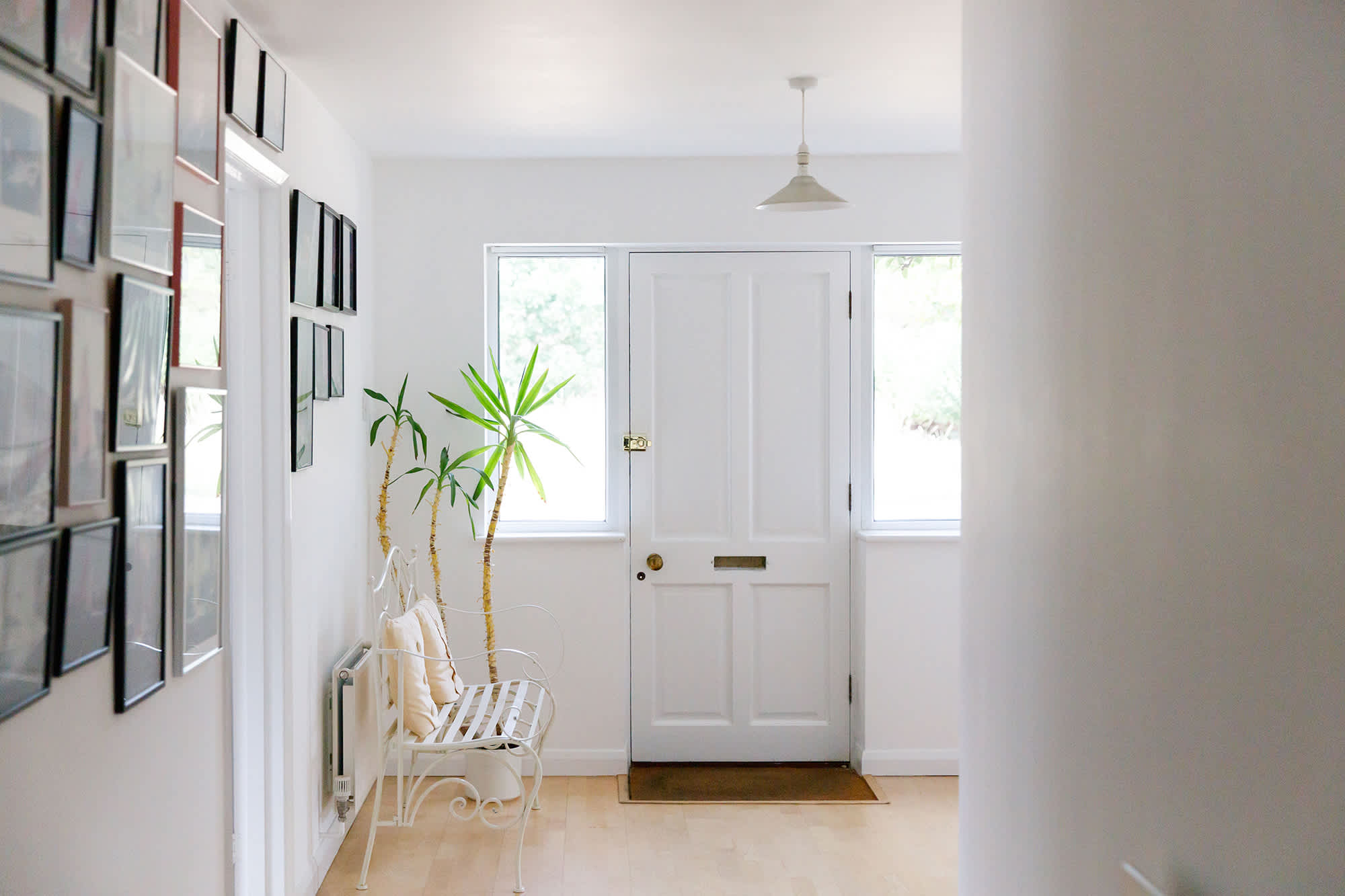 The hallways are light and spacious.