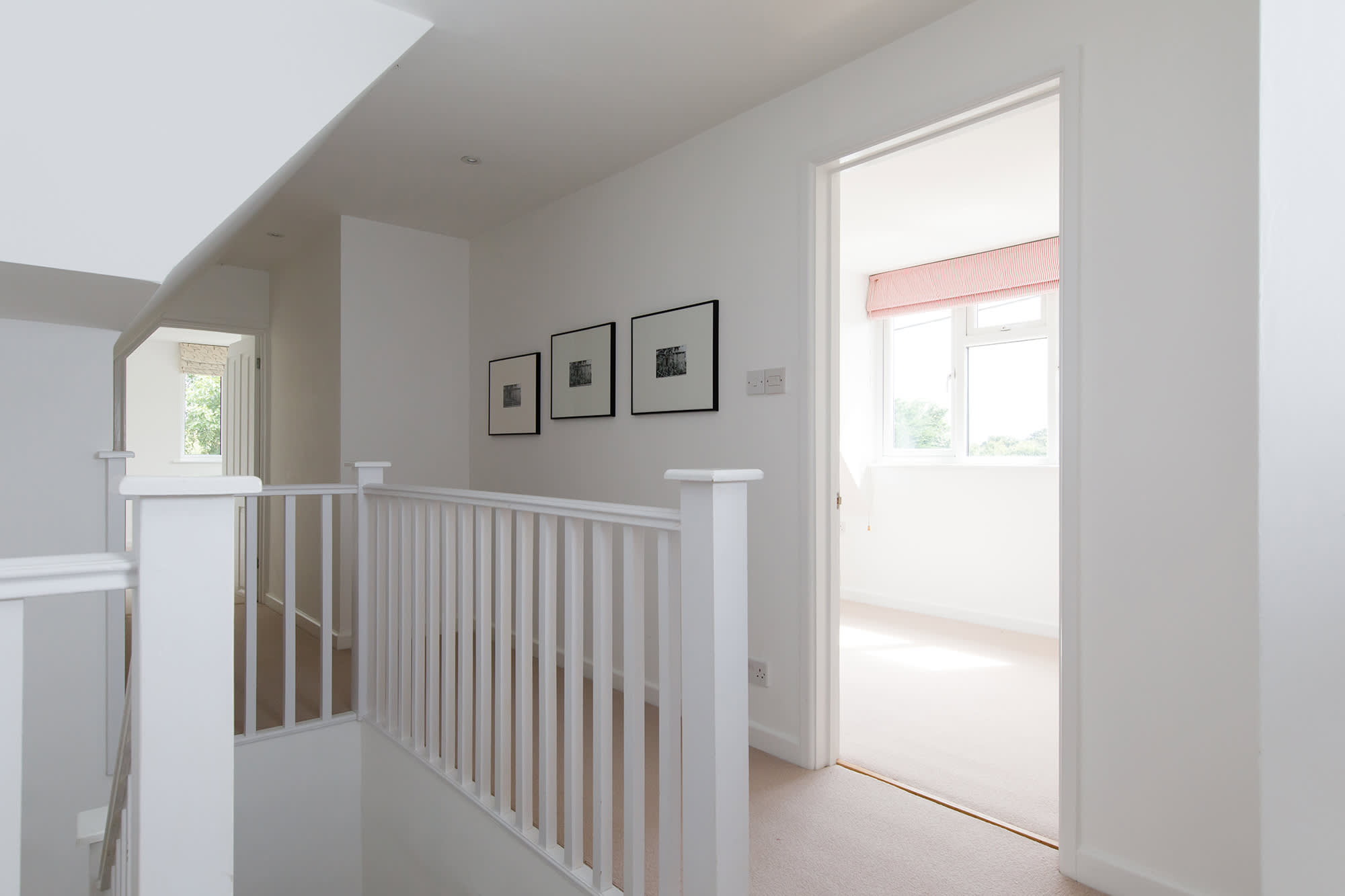 As you come to the first floor, you'll find four further bedrooms and a family bathroom.