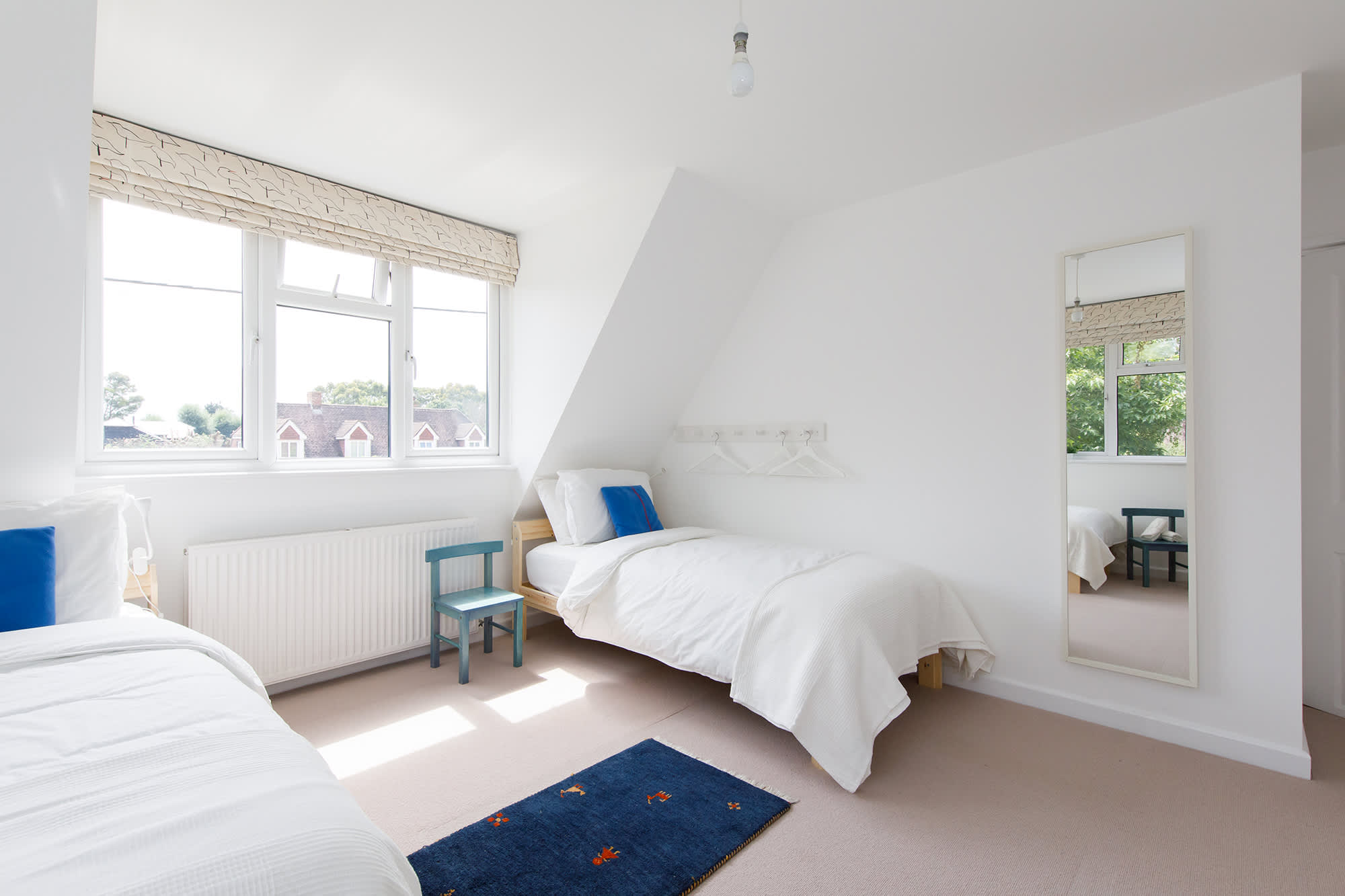 Each room has lovely decor, mirrors and furnishing.