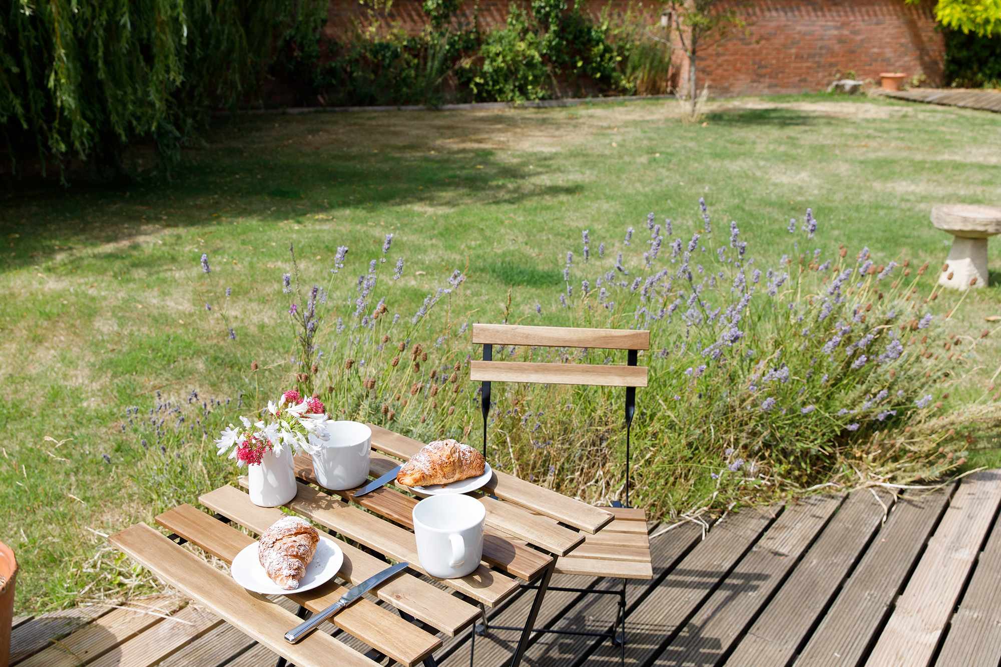 Enjoy breakfast out on the patio to the sound of birds.