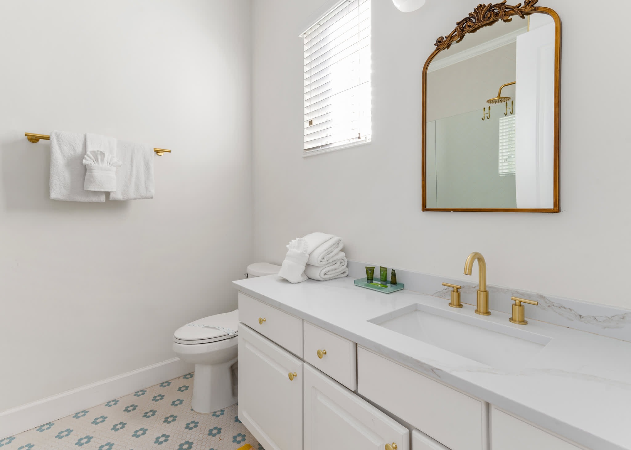 Bathroom attached to Bedroom 5.