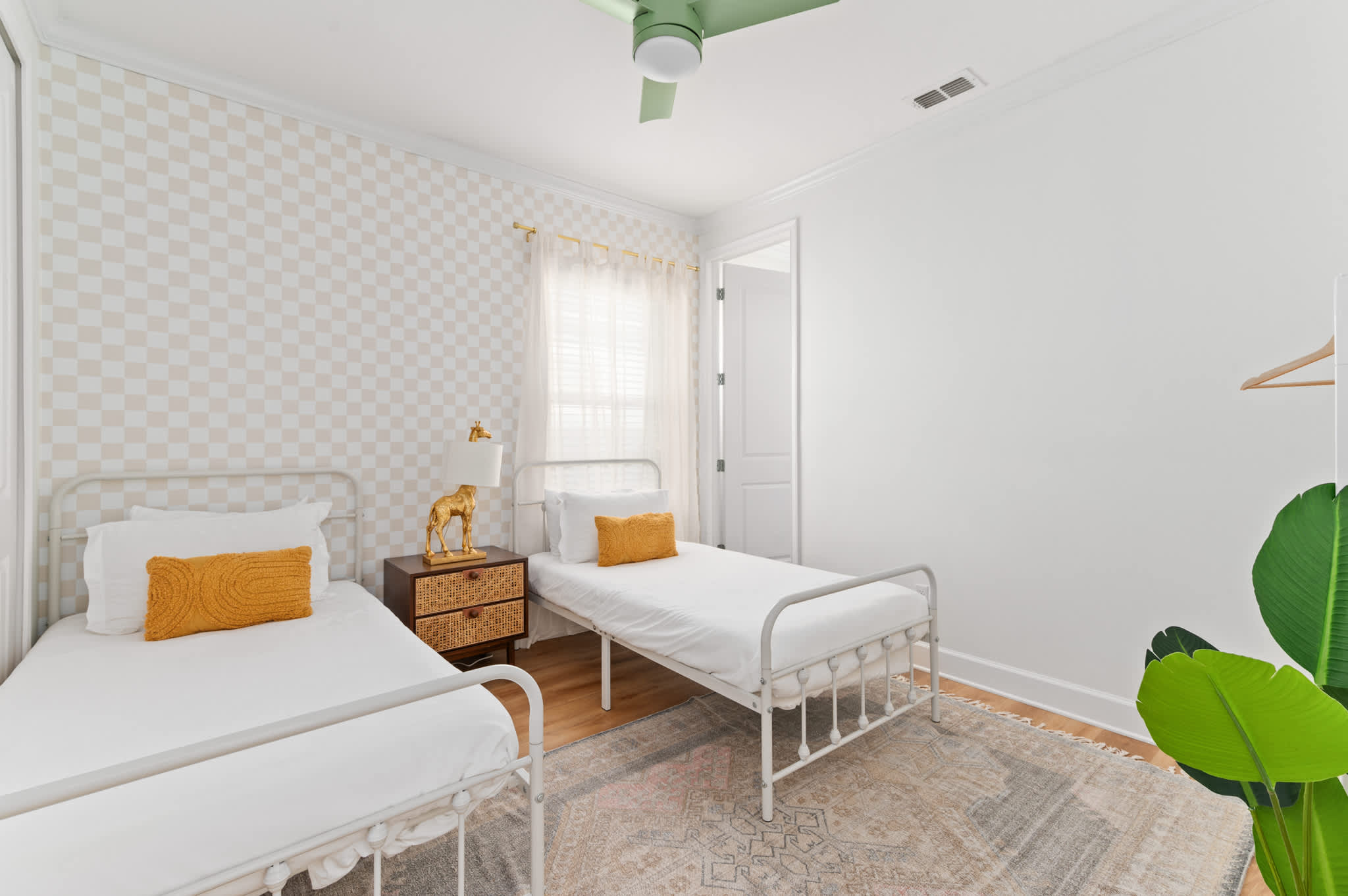 Bedroom 3 - Second Floor. Two Singles, sleeps 2. Bathroom attached.