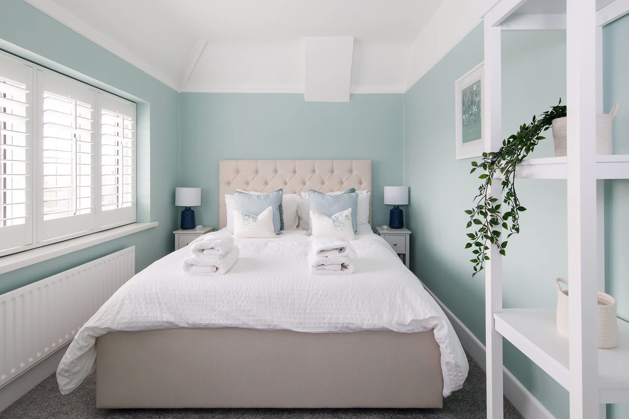 All the bedrooms are beautifully decorated in pastel shades, with homely touches and quality bedding.
