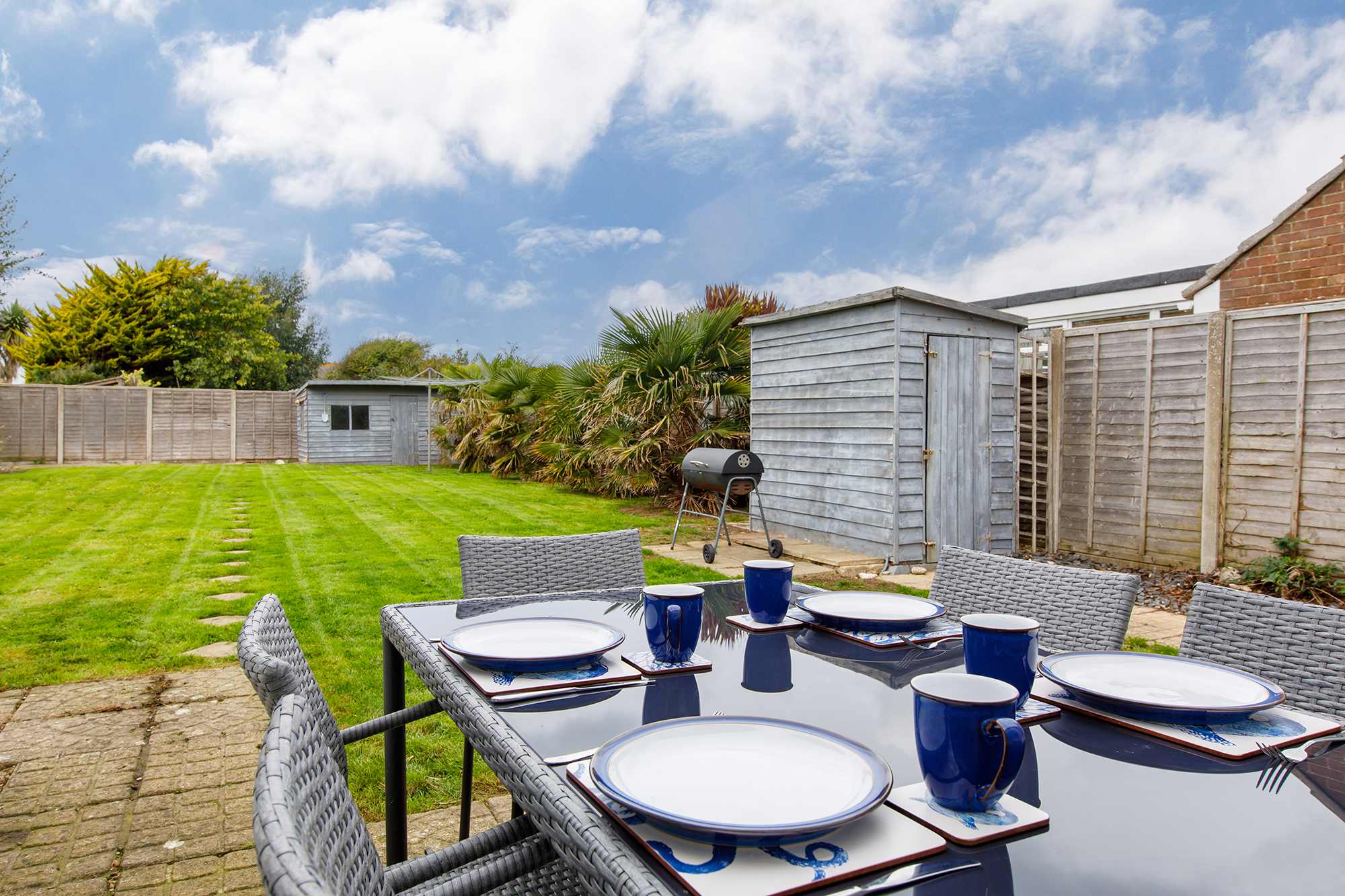 Enjoy alfresco dining in the home's sunny south-west facing garden.