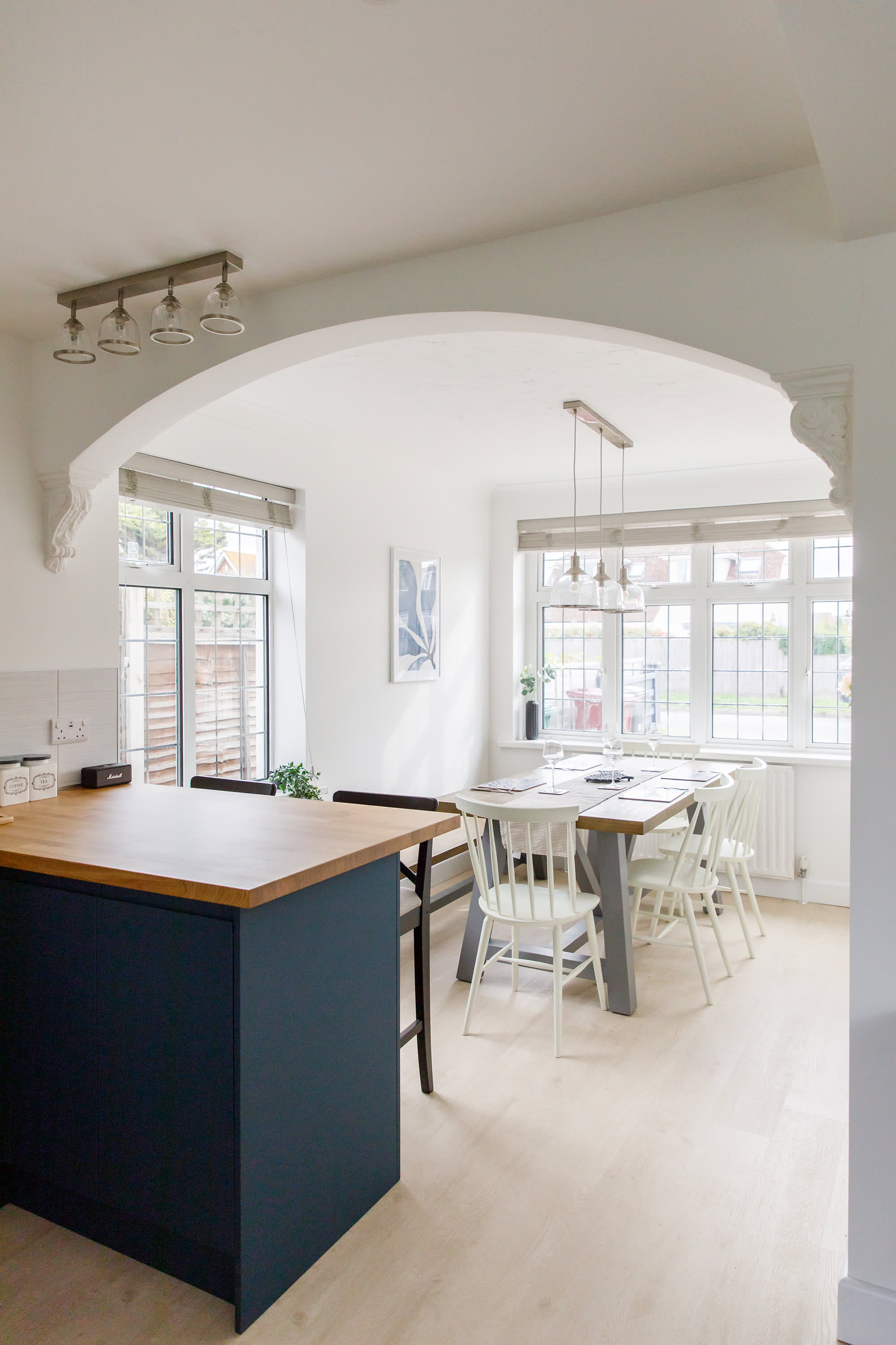 The open plan kitchen/diner is a great space for friends and family to come together and spend quality time.