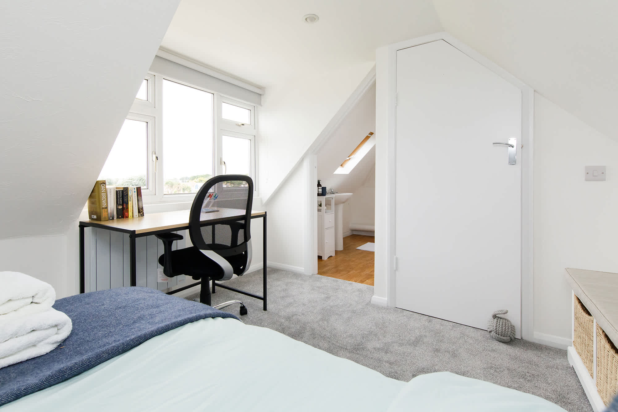 The top room is perfect for a teenager in need of their own space or a quiet room for work.