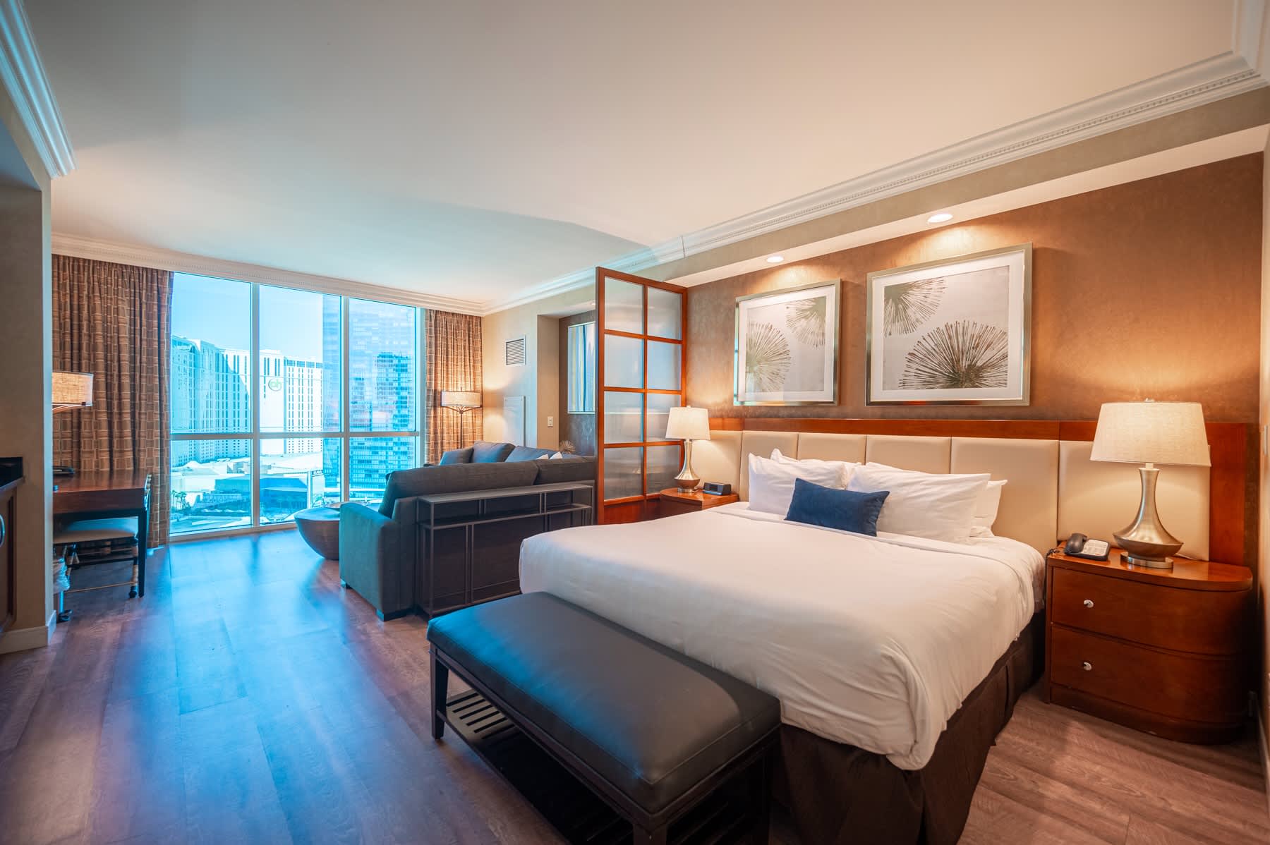 No Resort Fee Strip View Suite + Free Valet + Pool