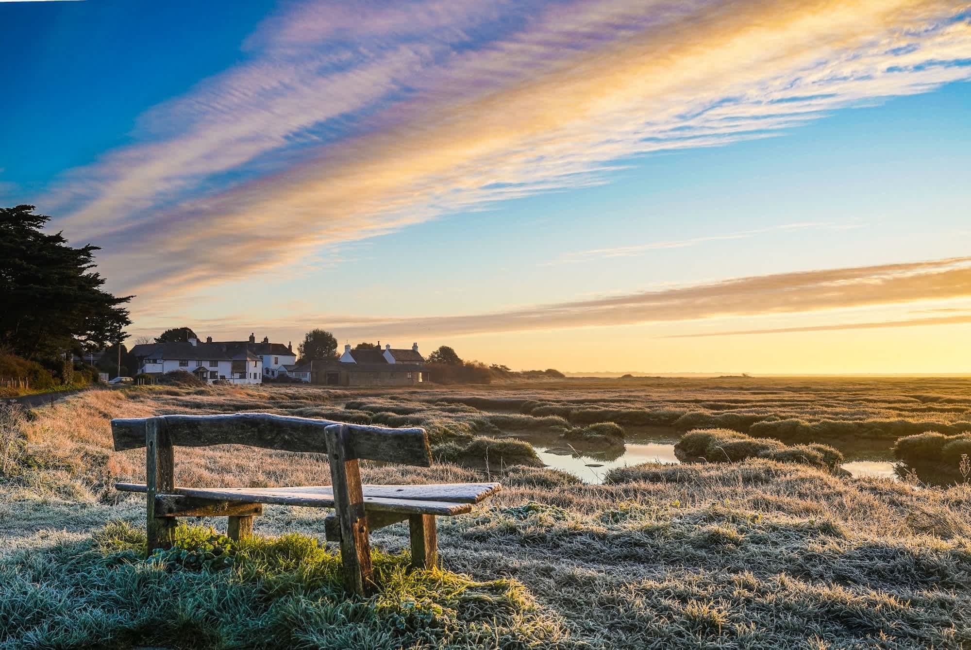 Sidlesham Quay on a frosty winters morning