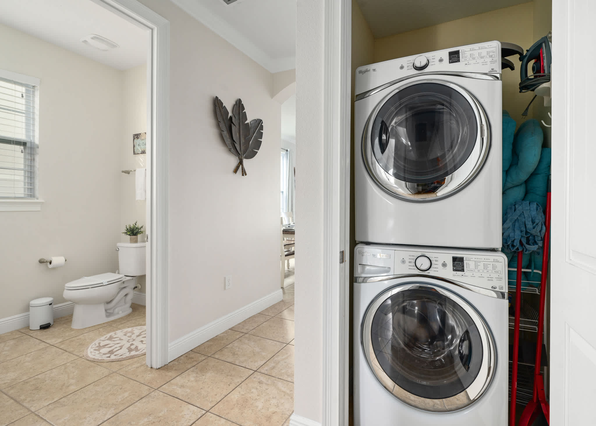 Washer and dryer in the unit