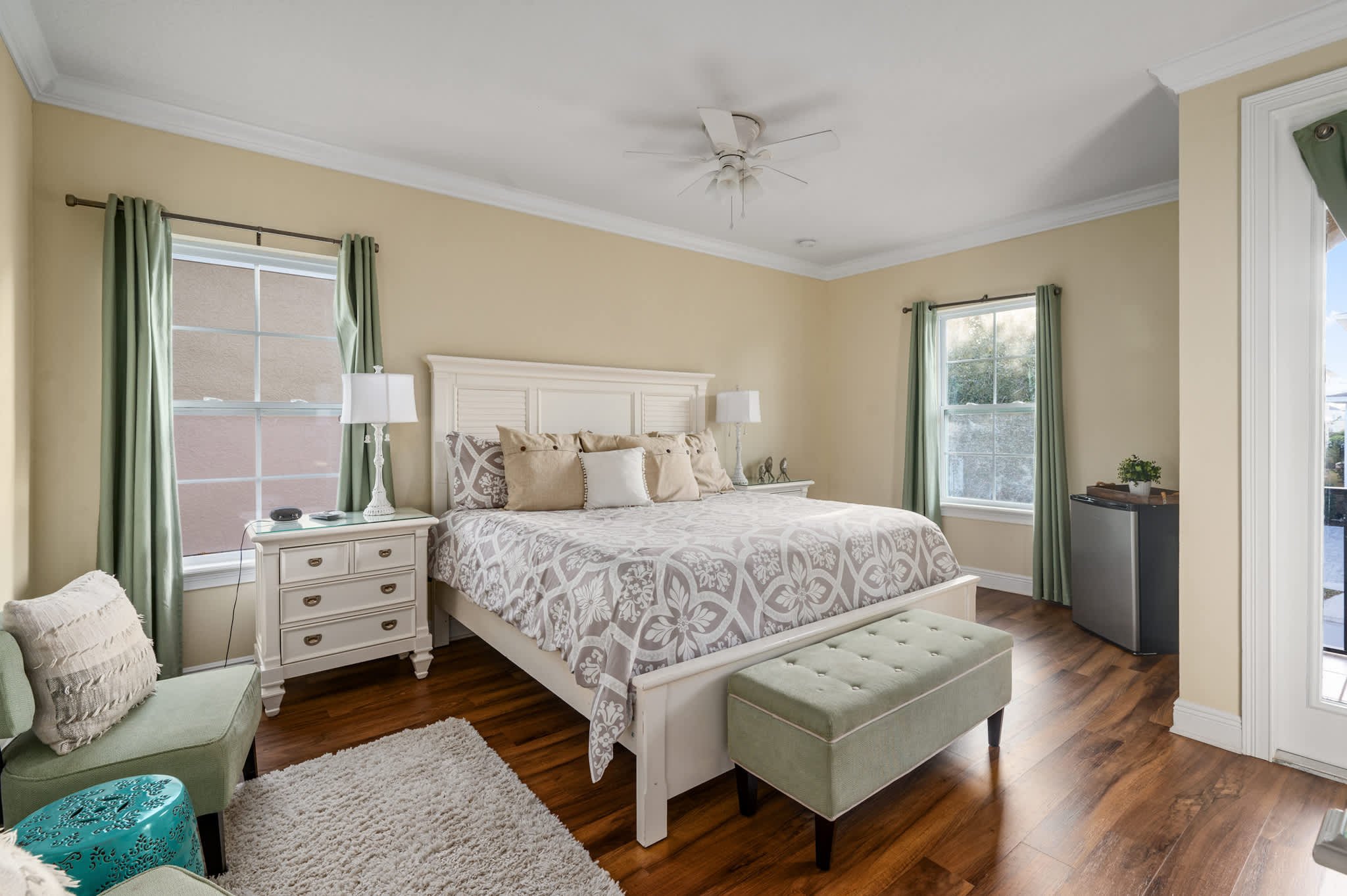 Bedroom 5: Second Floor, King Bed, sleeps 2. Bathroom and Balcony attached.
