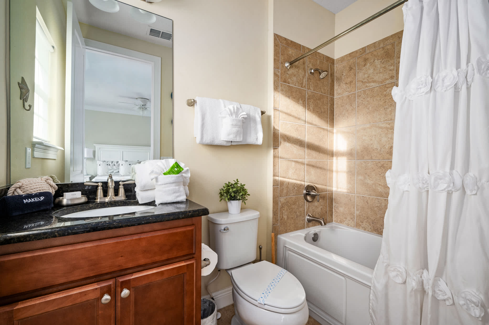 Bathroom attached to Bedroom 5.