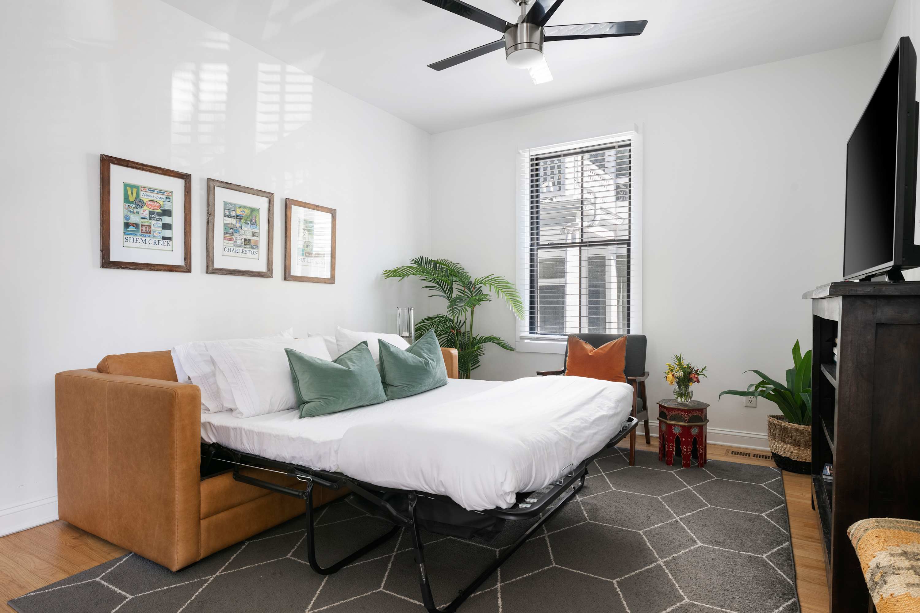 Pull-out sleeper sofa in living room #1 for additional sleeping space 