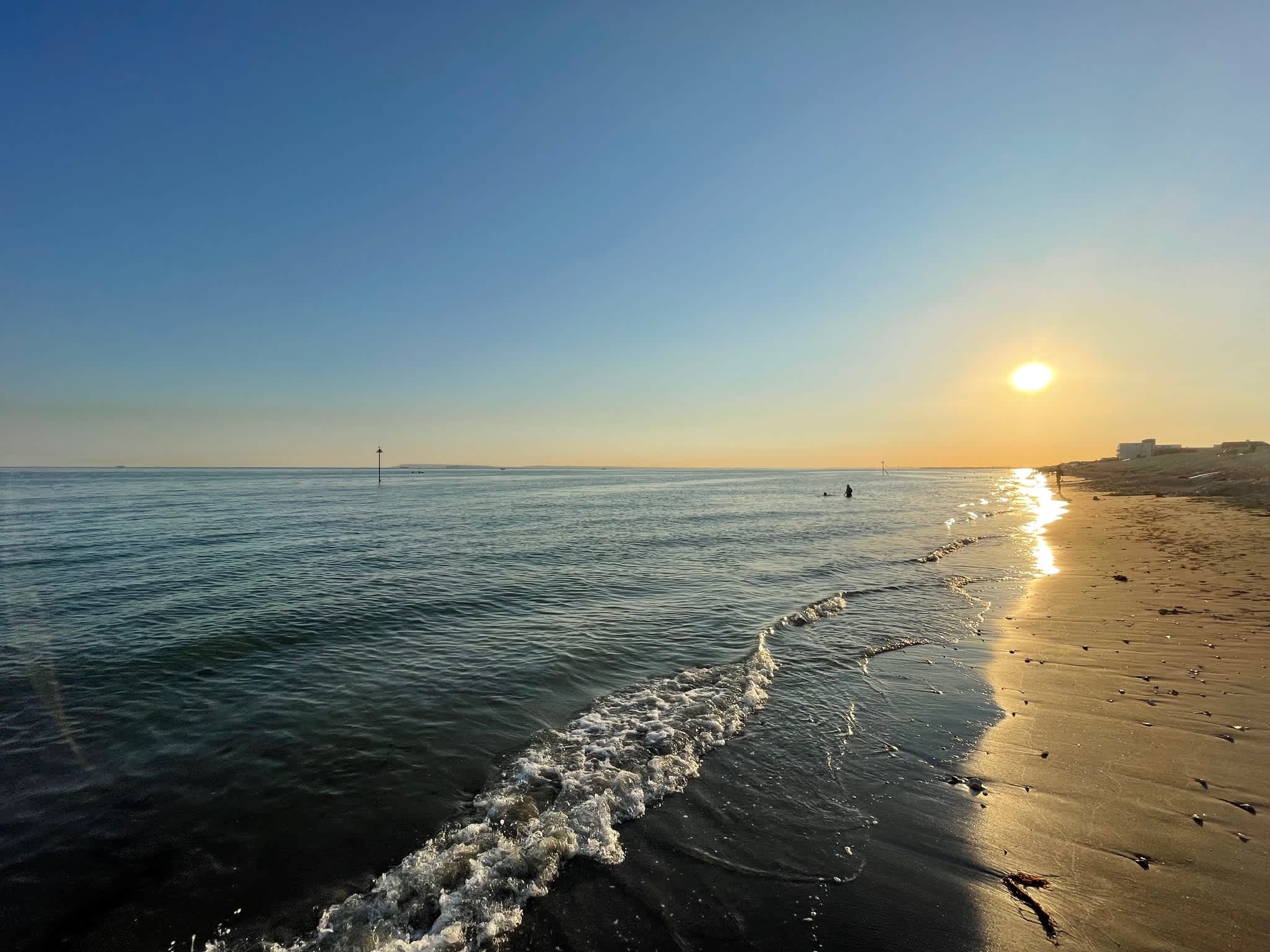 Lovely sunset view at the beach.