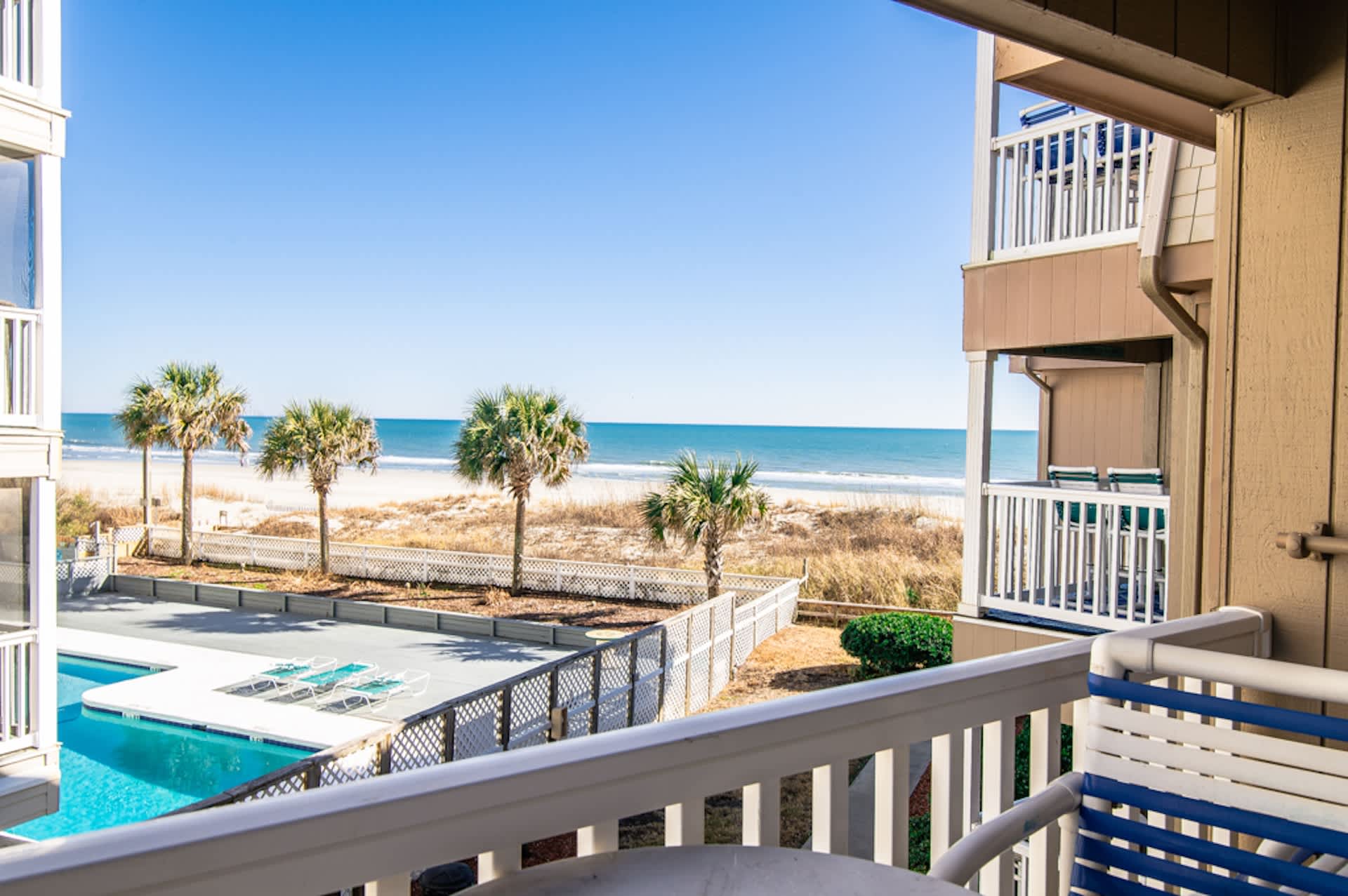 Ocean and Pool View Balcony