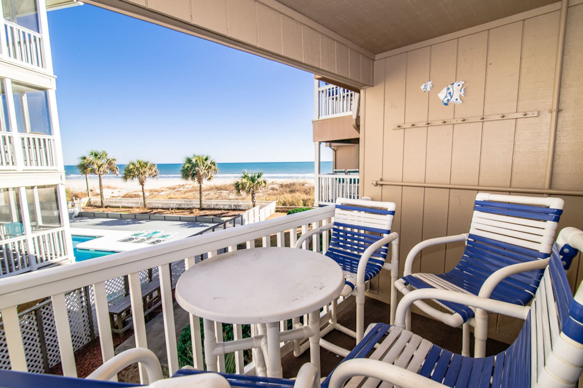 Ocean and Pool View Balcony