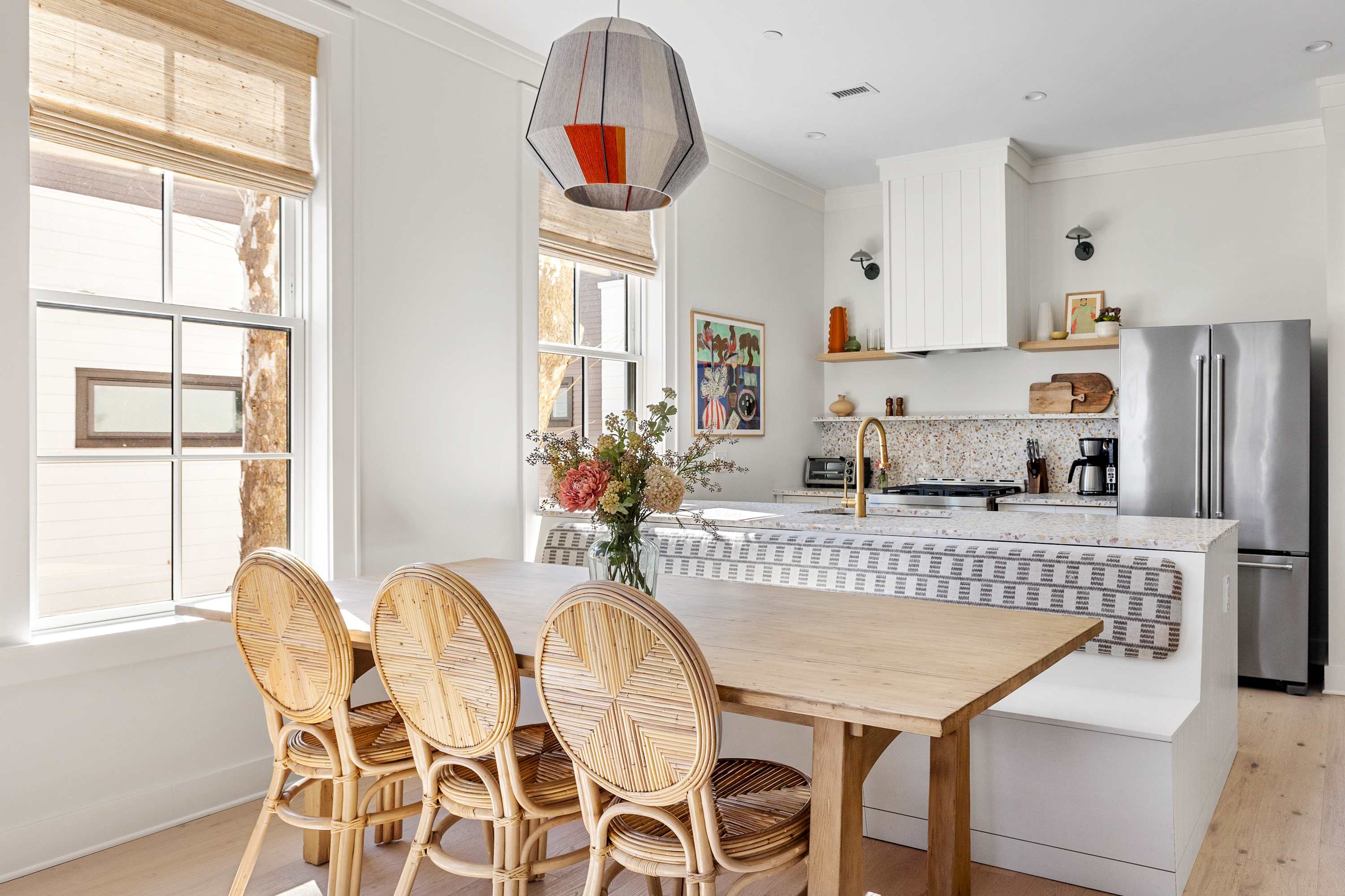 Fully equipped kitchen with everything you need to cook a meal with dining seating for 6