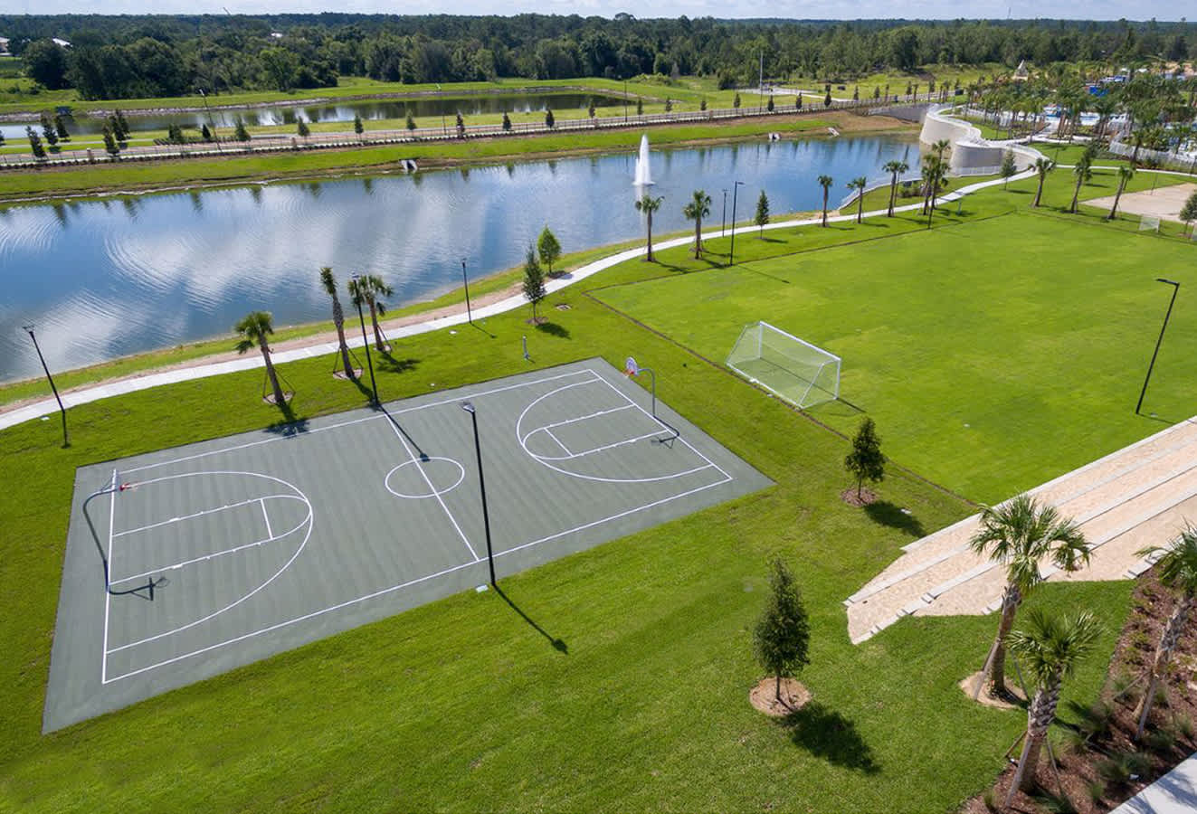 Solara Resort Sports Court and Lake View