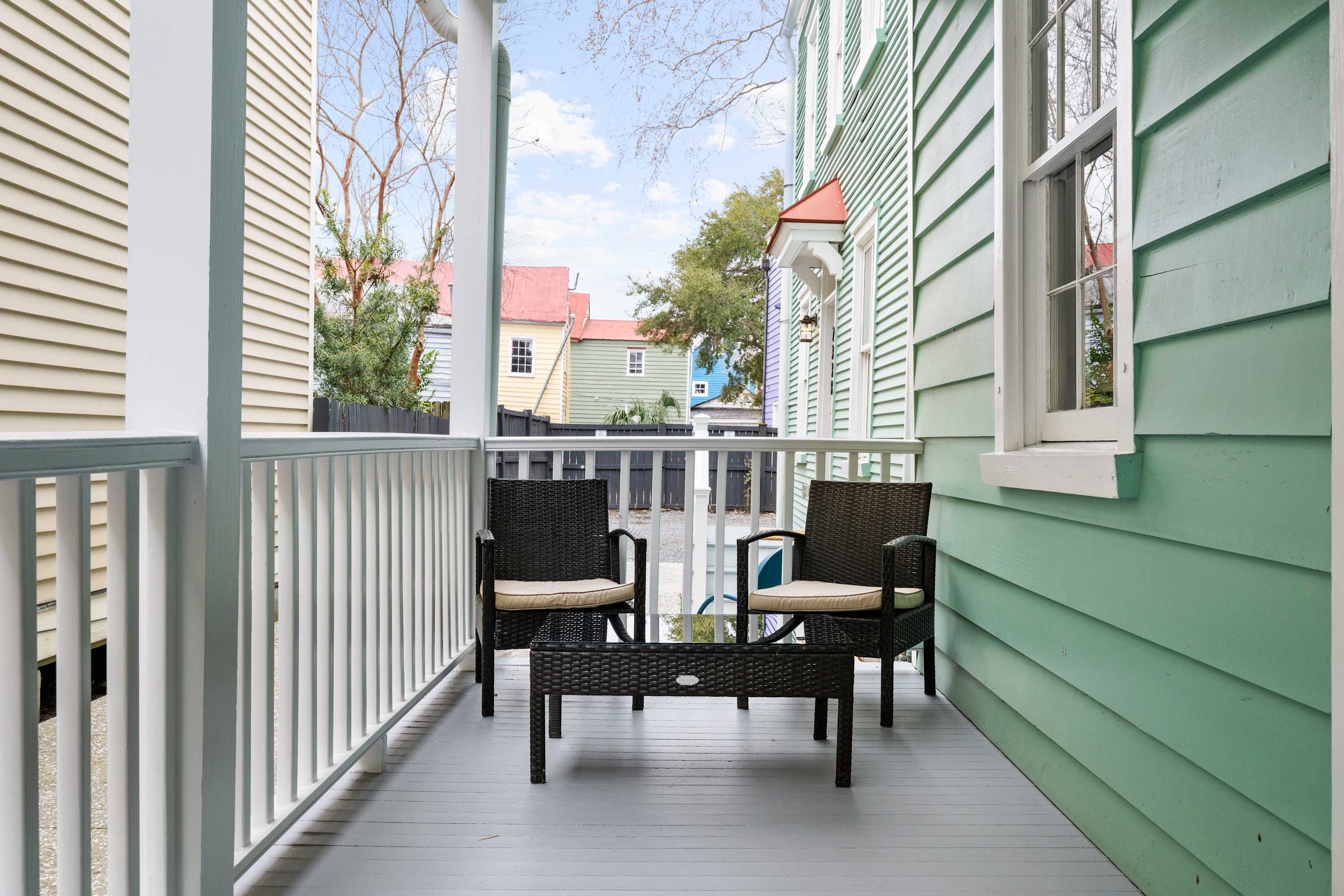 First floor porch seating