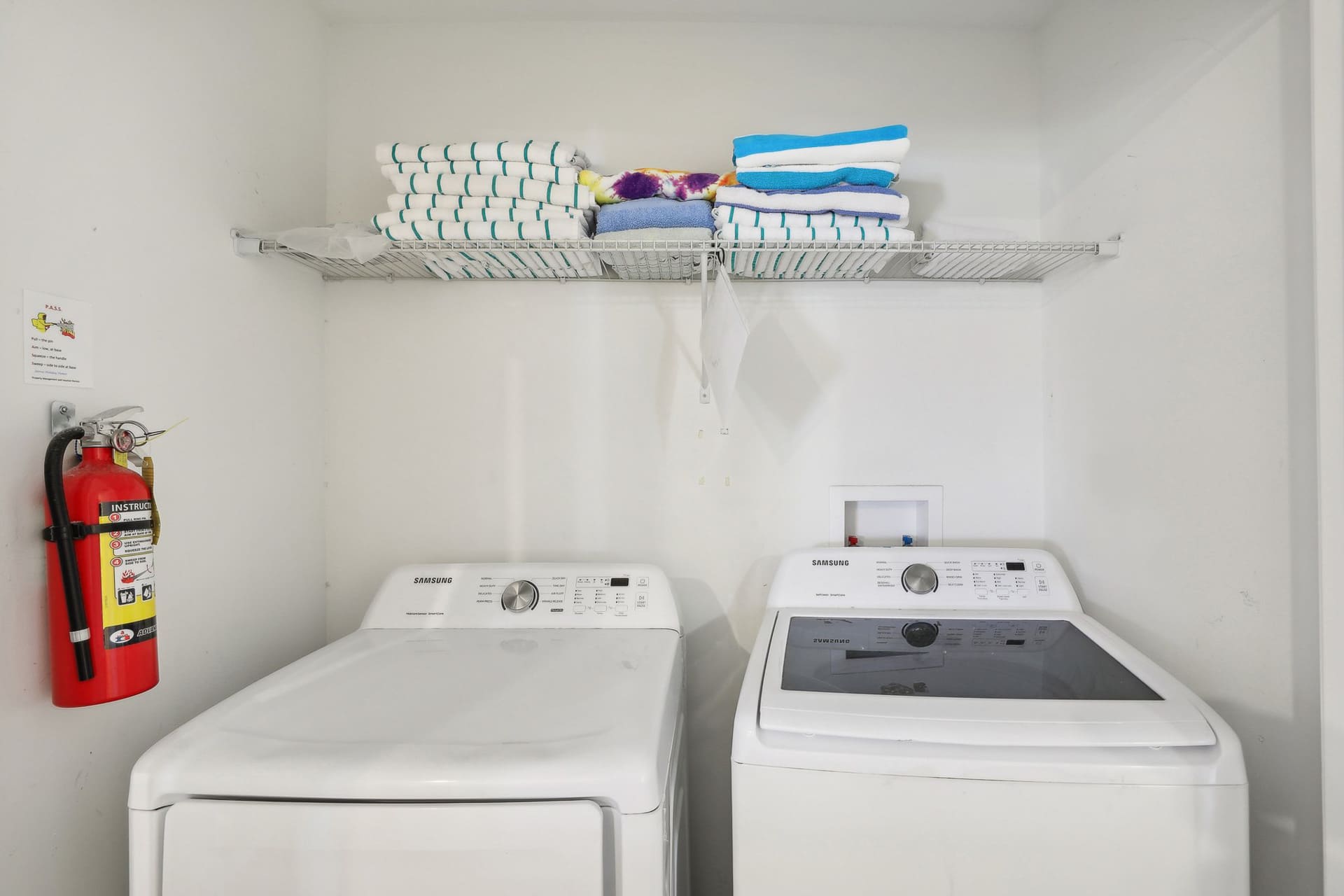 In-home laundry facilities - washer and dryer