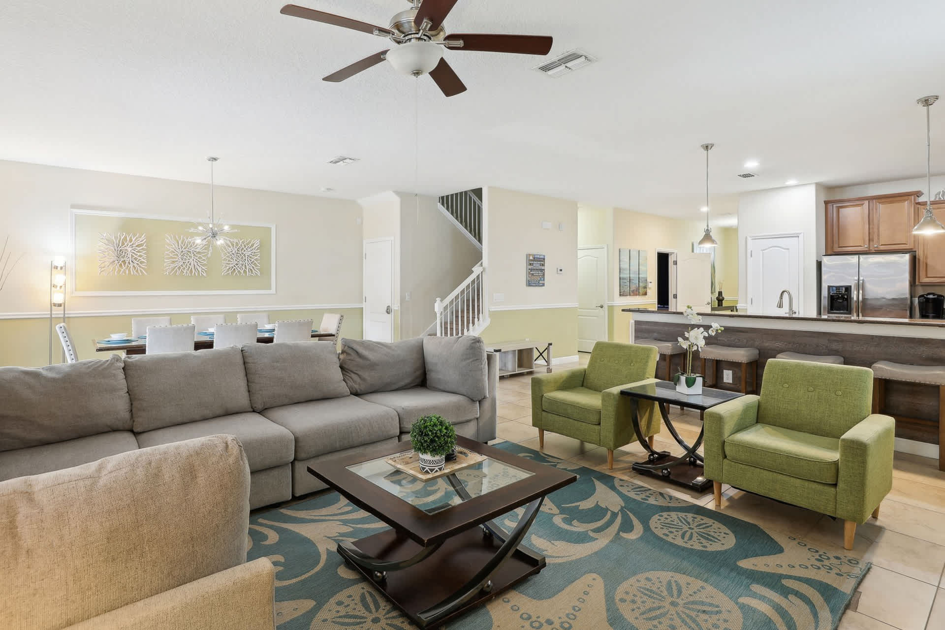 Living room with modern furnishings