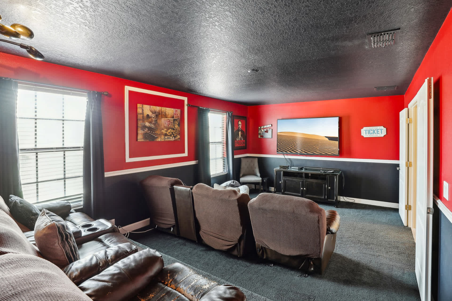 Cinema room with plenty of room for family and friends