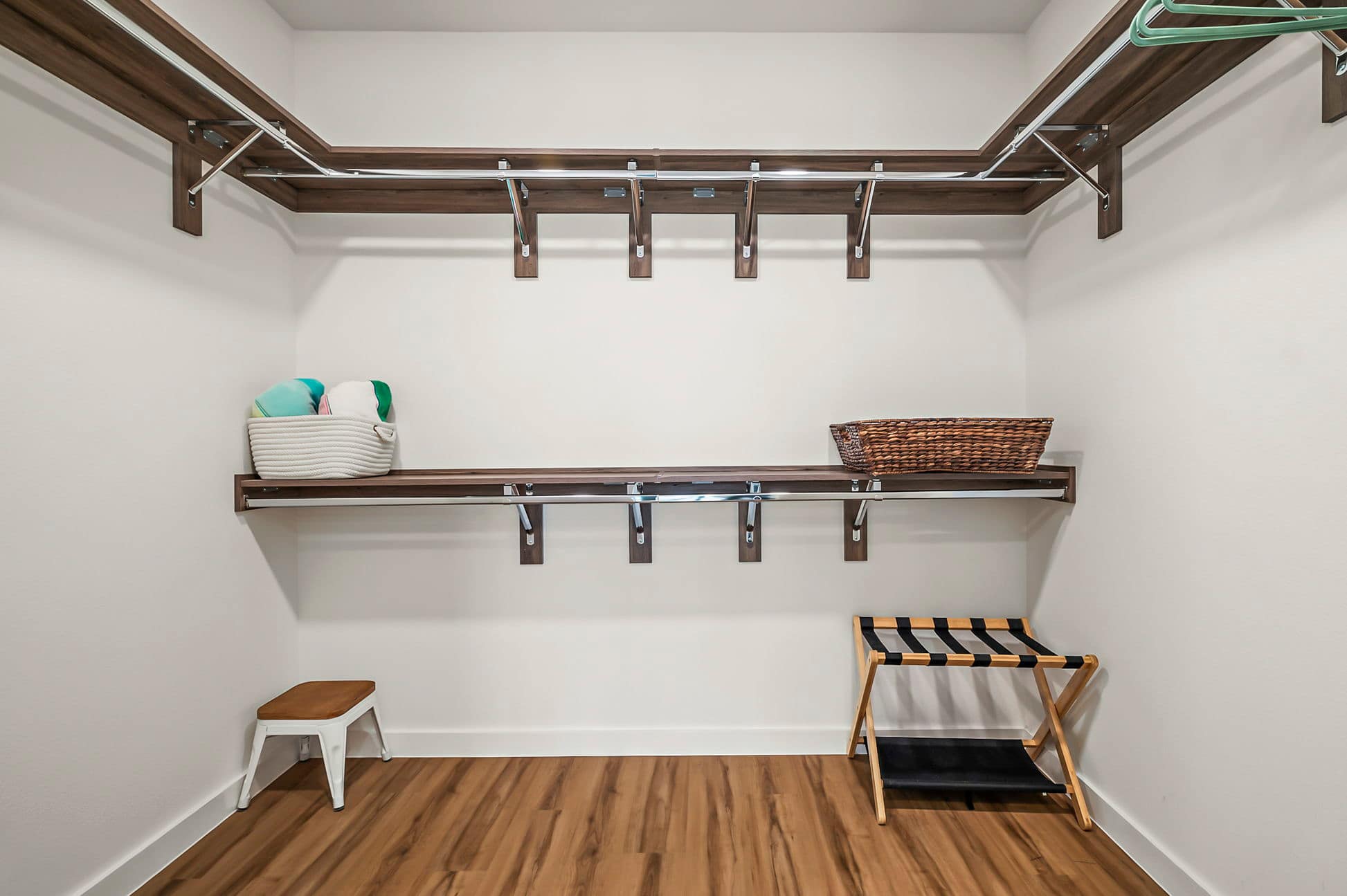 Closet and storage space in the condo
