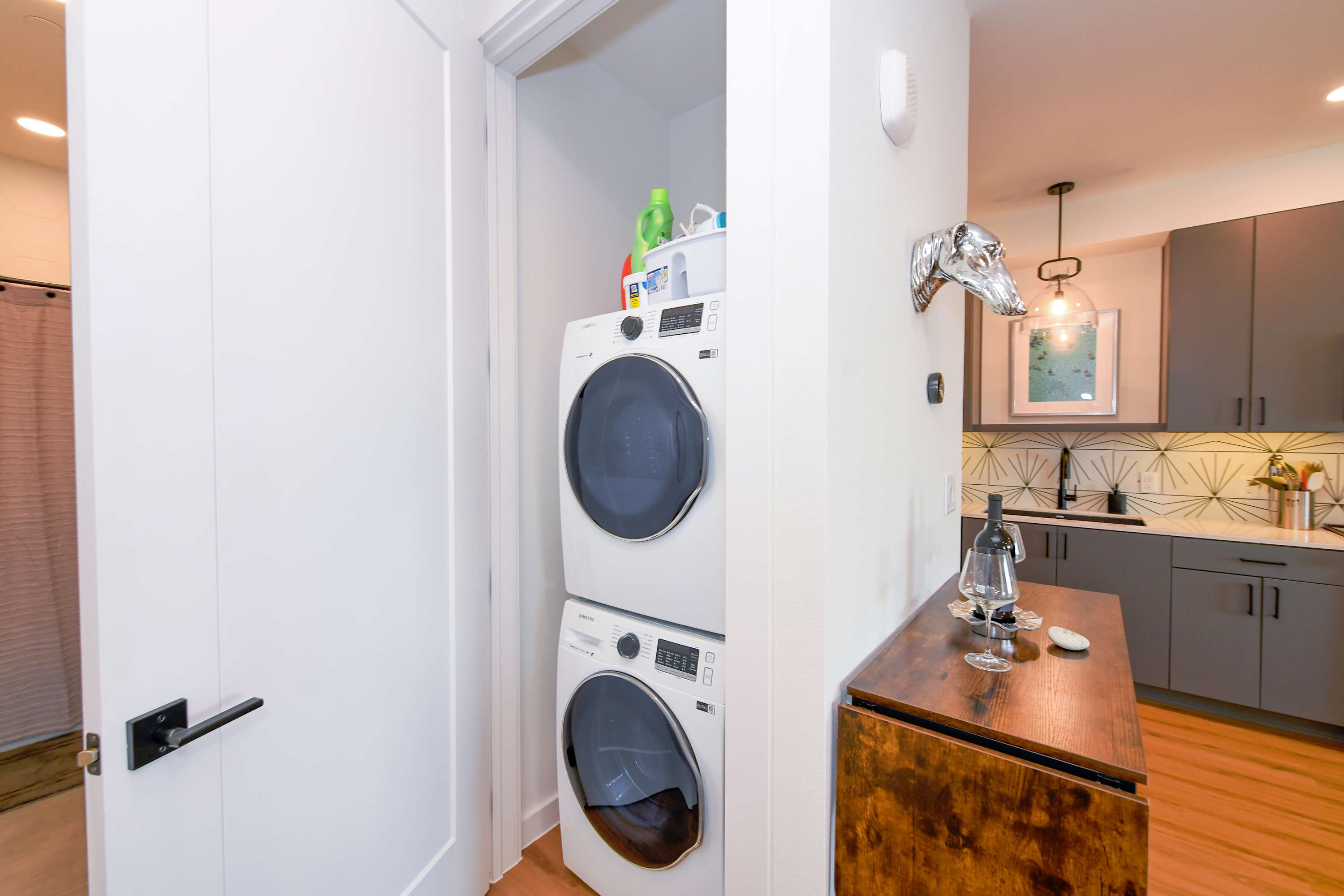 Private washer and dryer in the condo