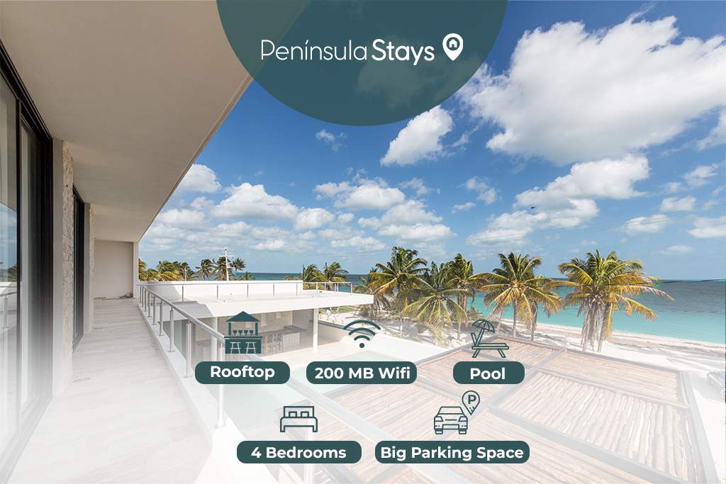 Exclusive Beachfront Escape | Modern Design, Pool & Fast WiFi — San Crisanto, Yucatán — vacation rental