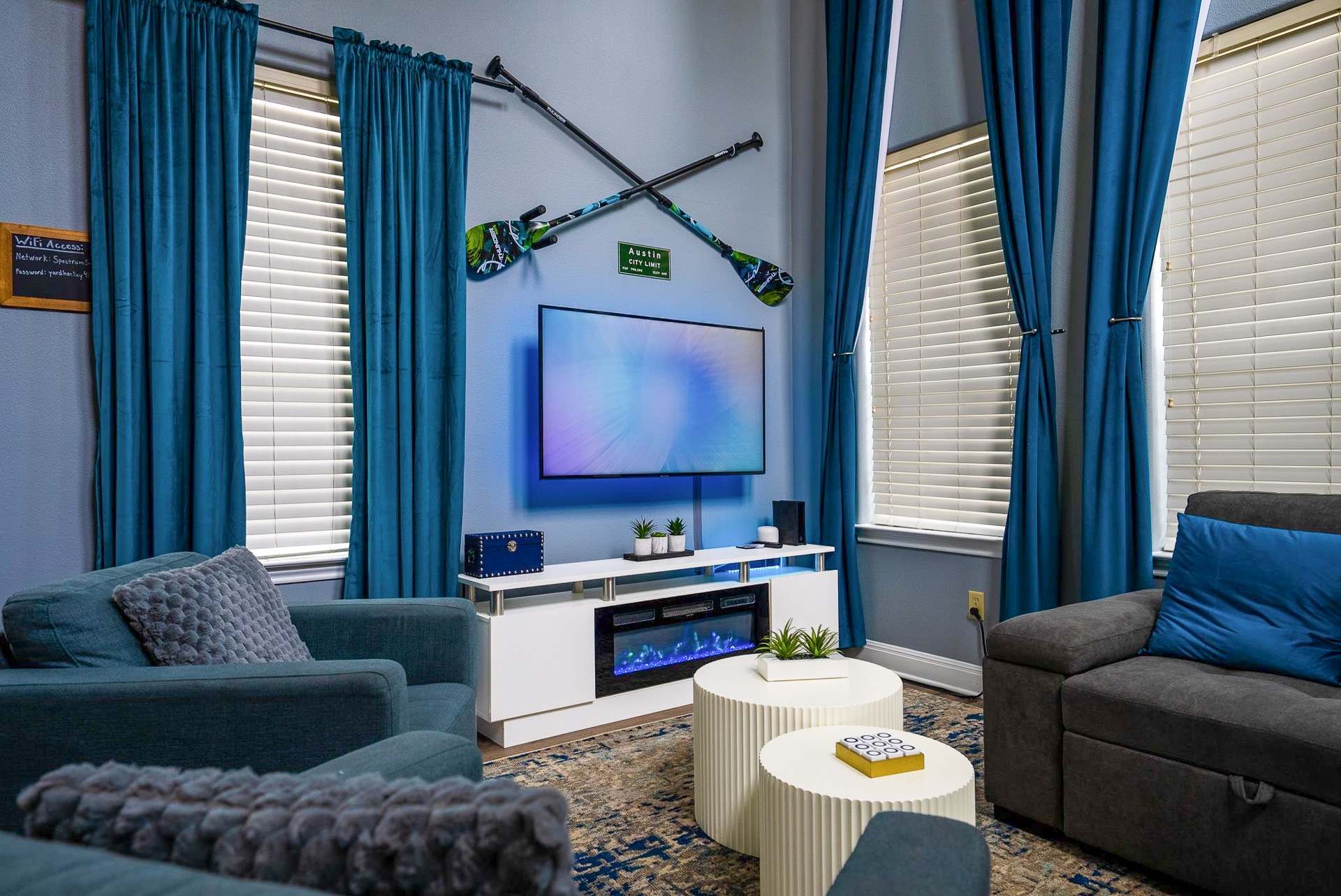 Living room with Smart TV