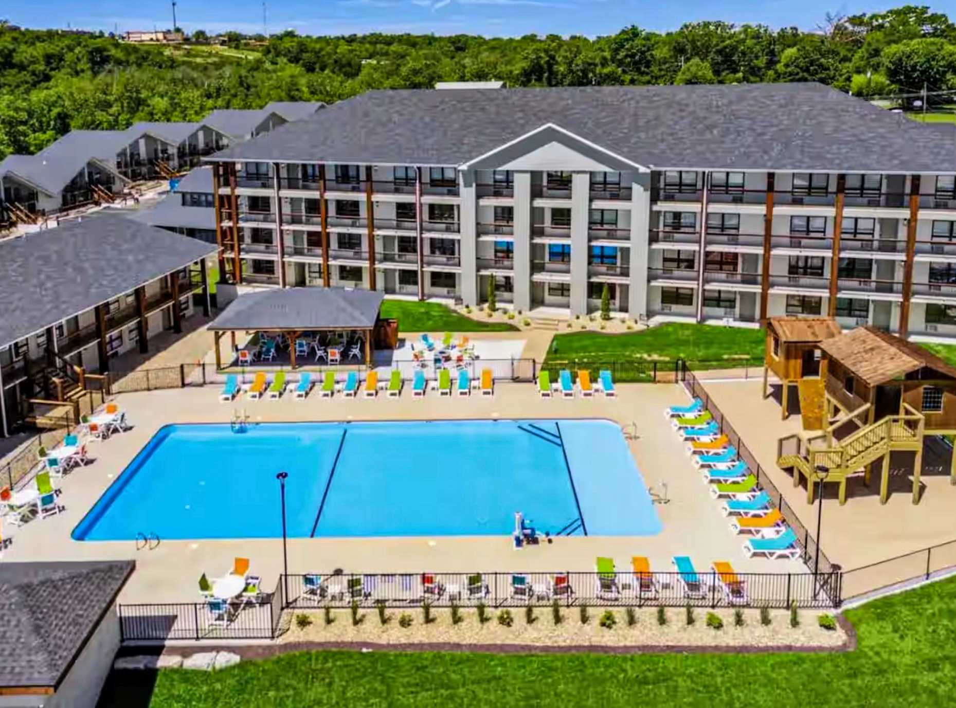 One of the best ammenities is our large, outdoor pool with lounge chairs during the summer months!