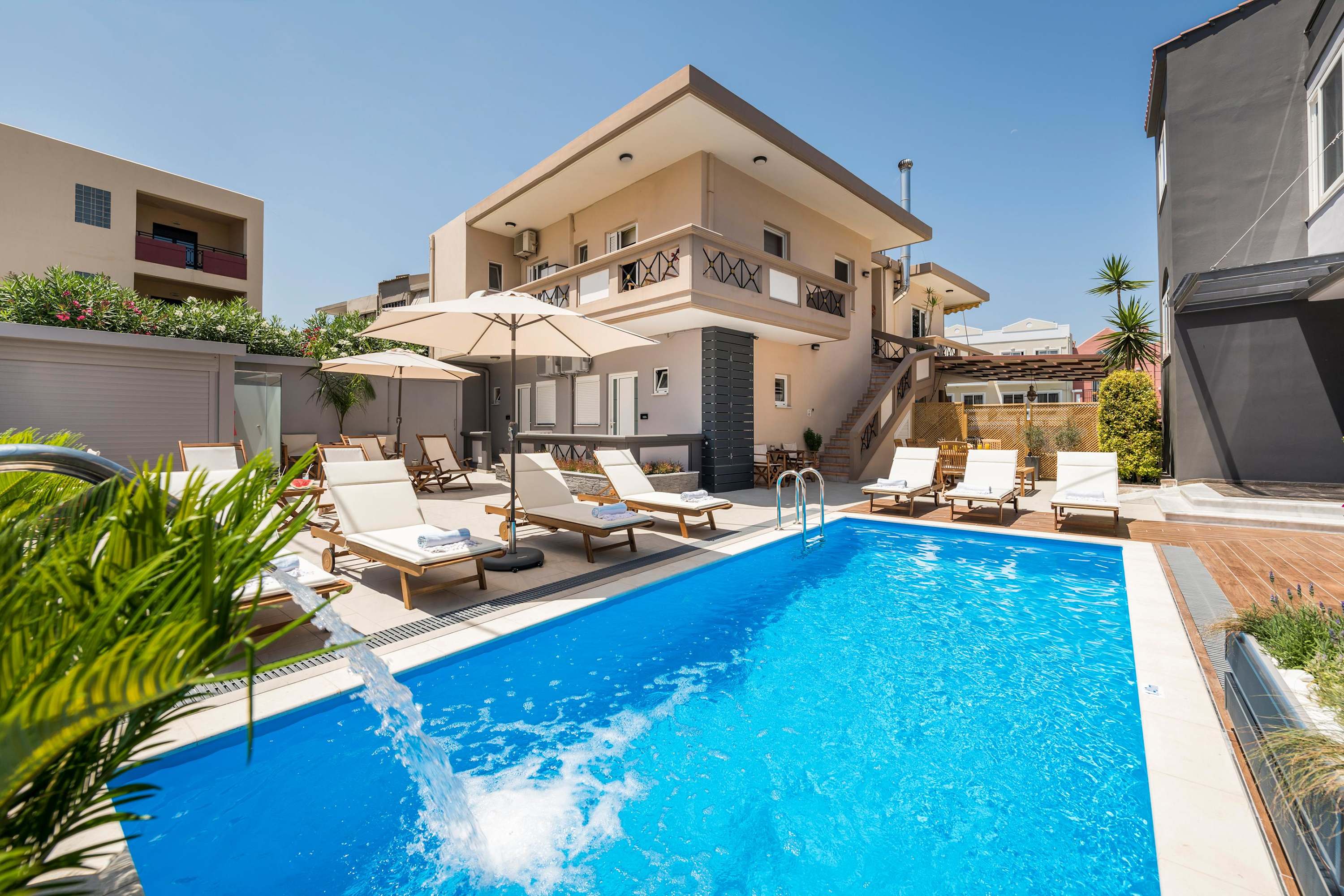Sun Ray Room 106 With Pool | 100m From Agia Marina in Agia Marina, Greece