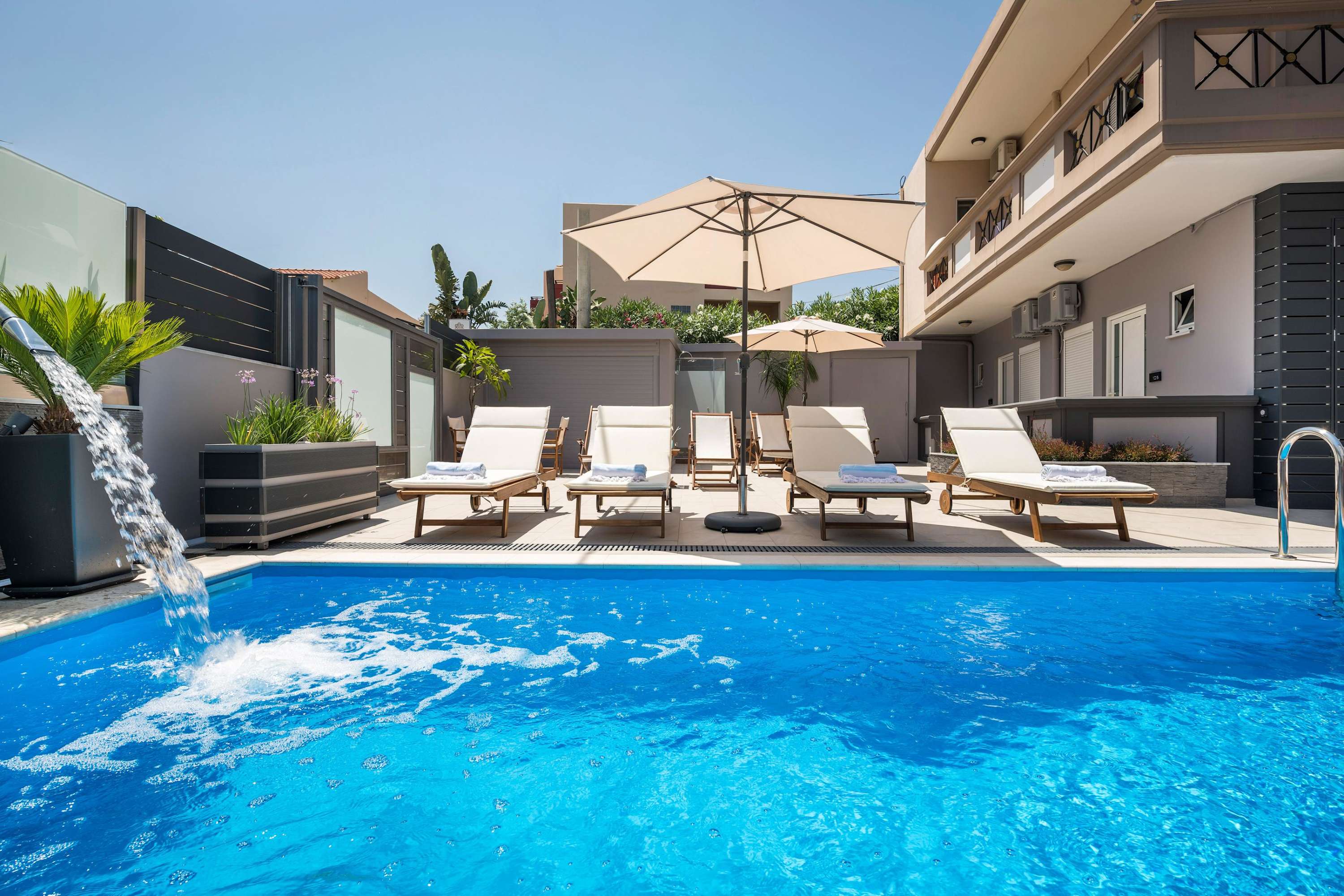 Sun Ray Room 105 With Pool | 100m From Agia Marina in Agia Marina, Greece