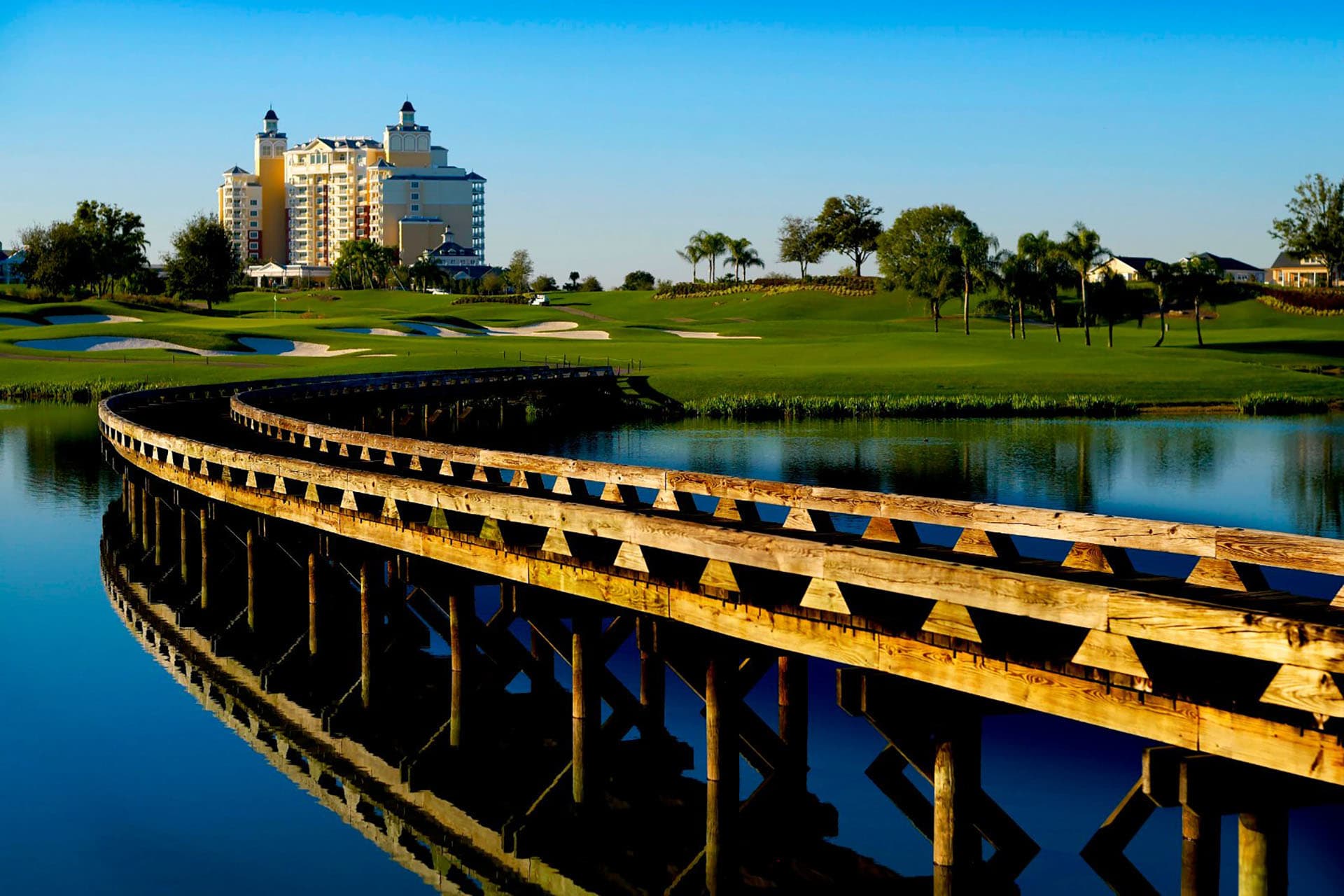 Palmer's varied a menu of shot-making opportunities is further ensured by six tee locations on each hole and a variety of natural preserve areas (All booking arrangements and related costs are the responsibility of the guest)