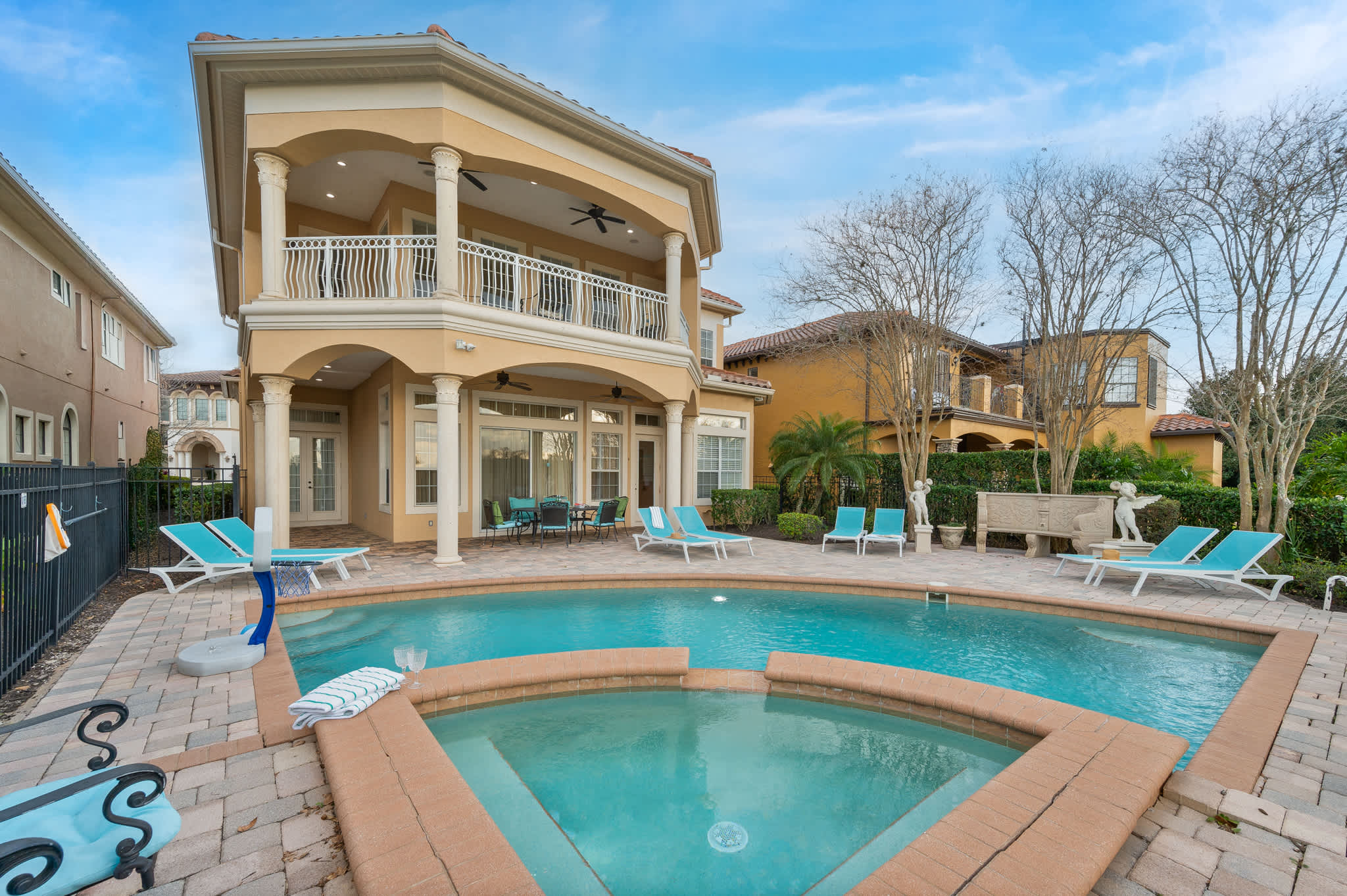 Spacious retreat w/ pool & hot tub