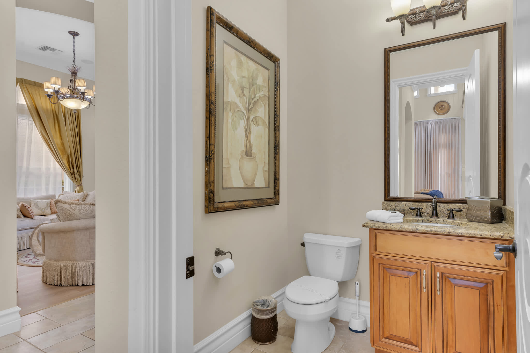 Half bathroom downstairs