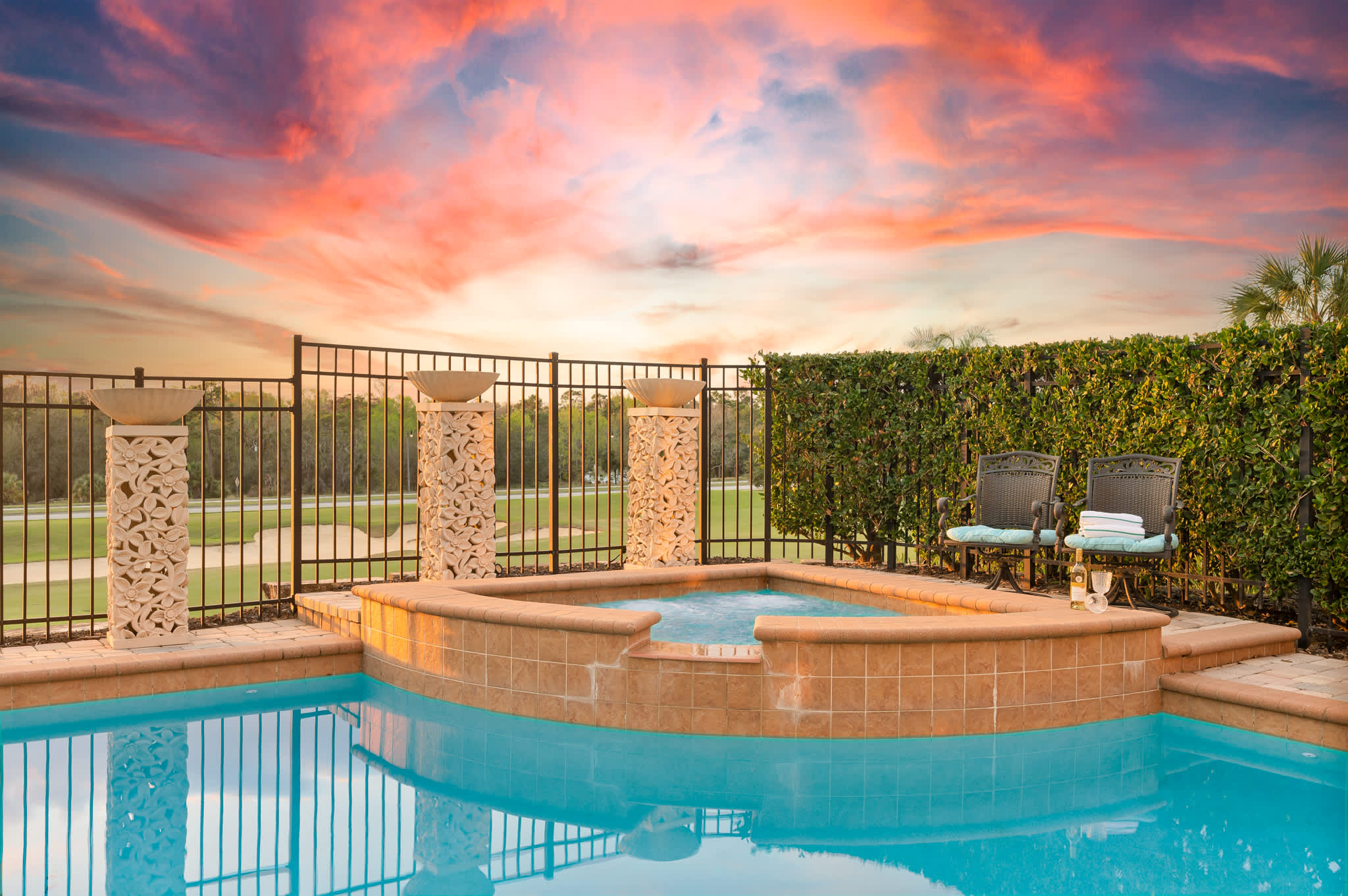 Spacious retreat w/ pool & hot tub