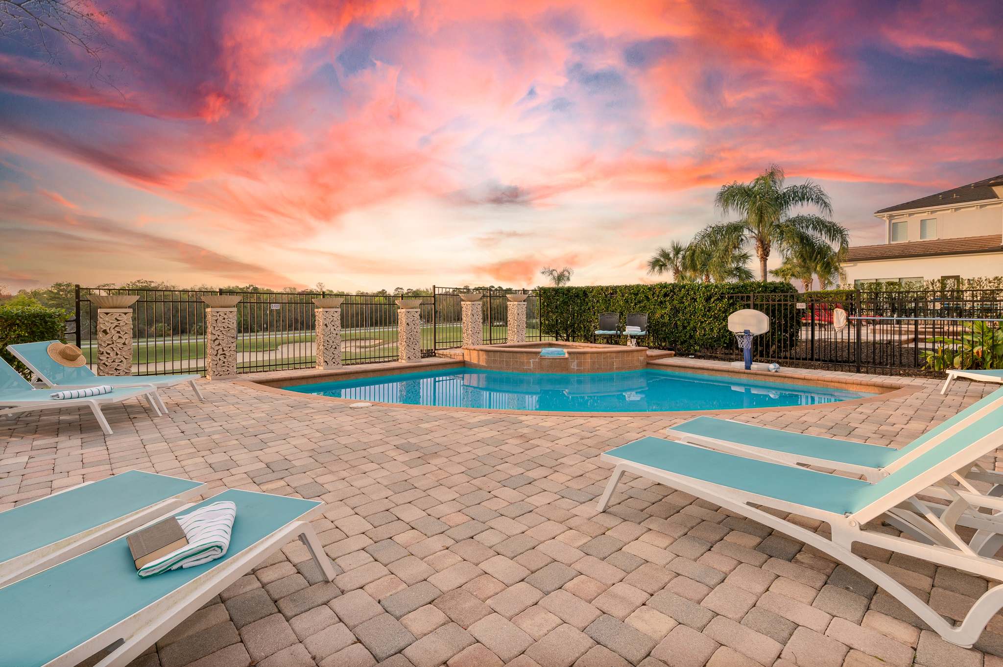 Spacious retreat w/ pool & hot tub