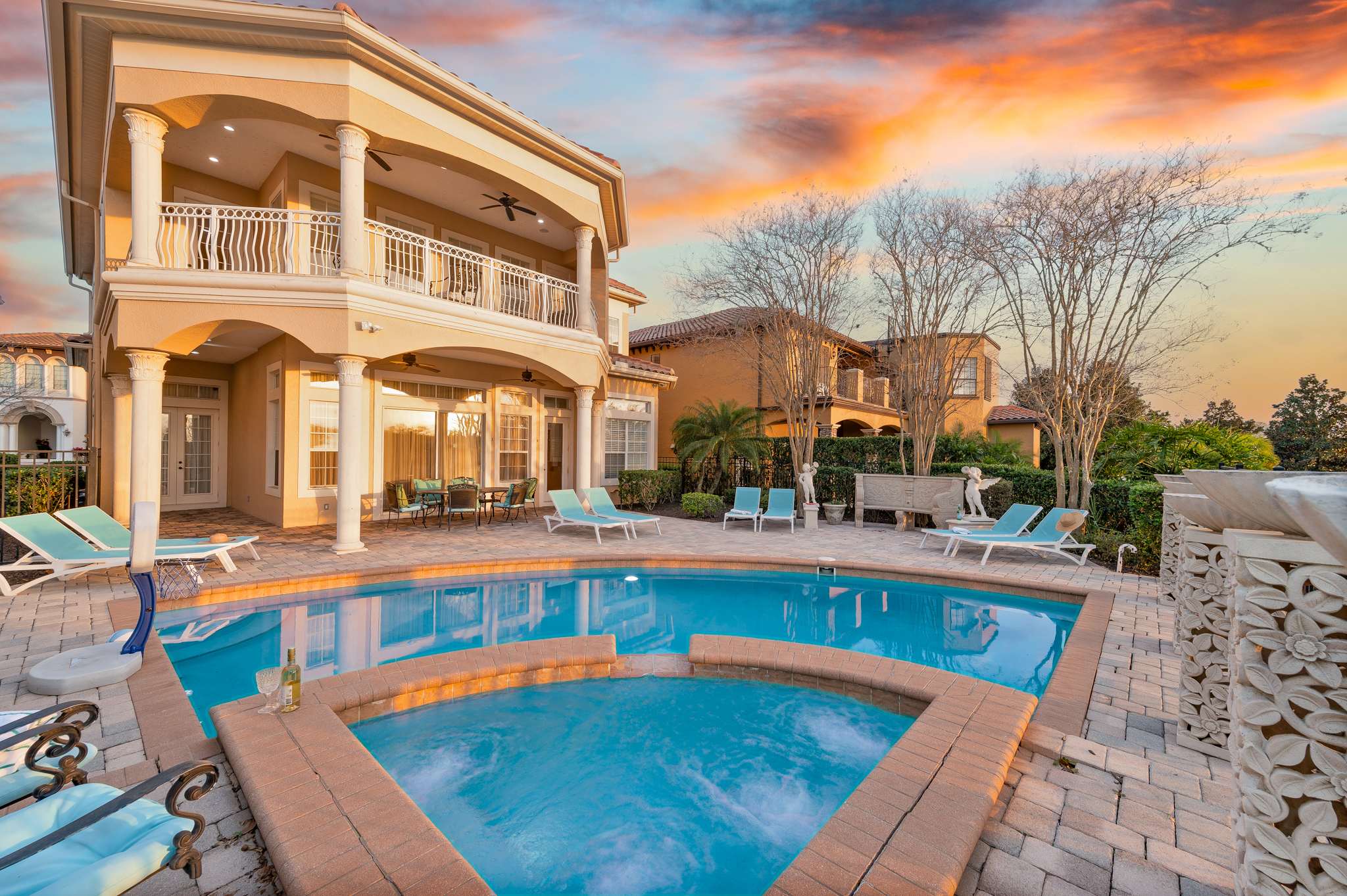 Spacious retreat w/ pool & hot tub