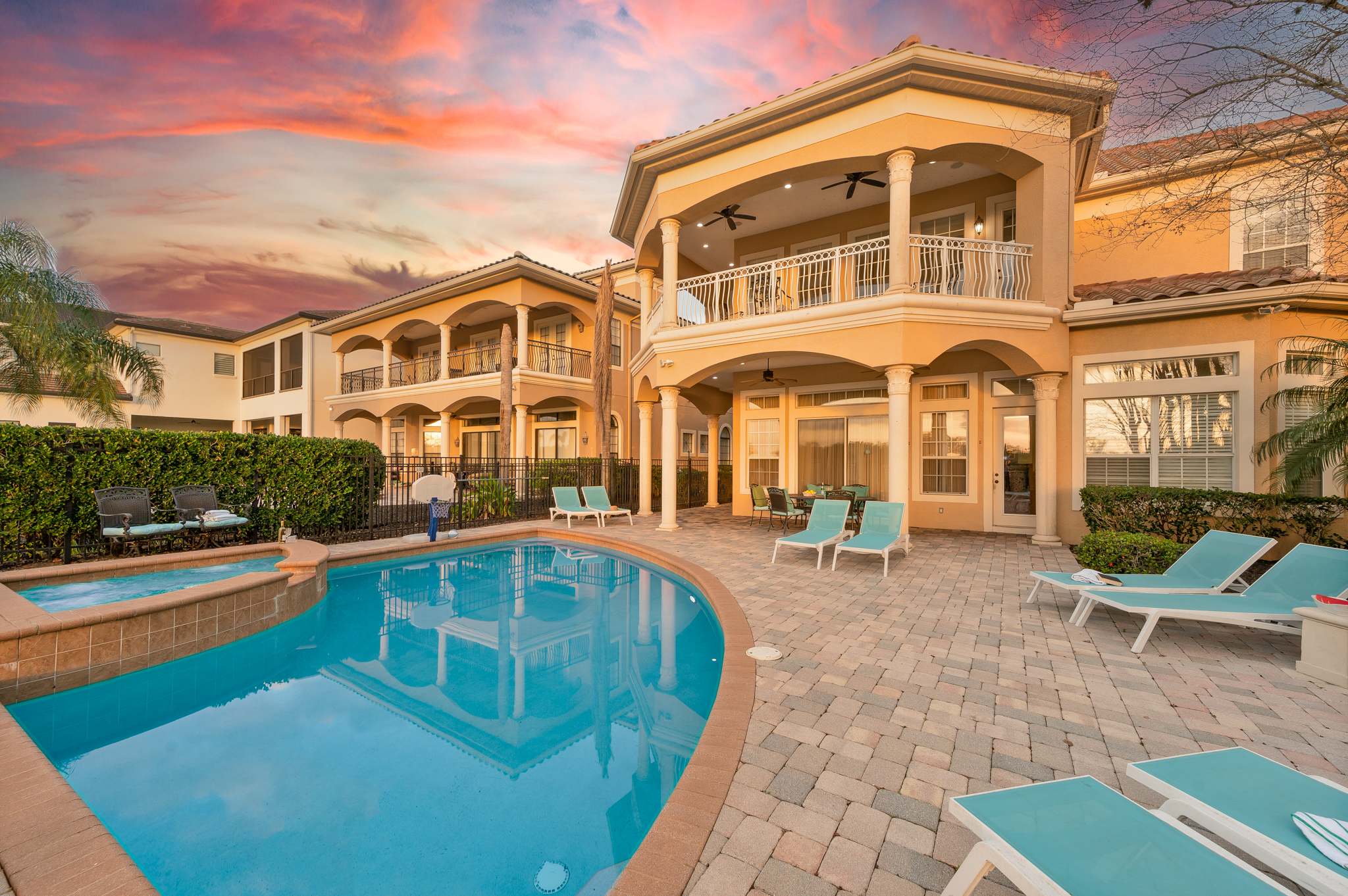 Sunset views and poolside relaxation. This is how you do Disney!