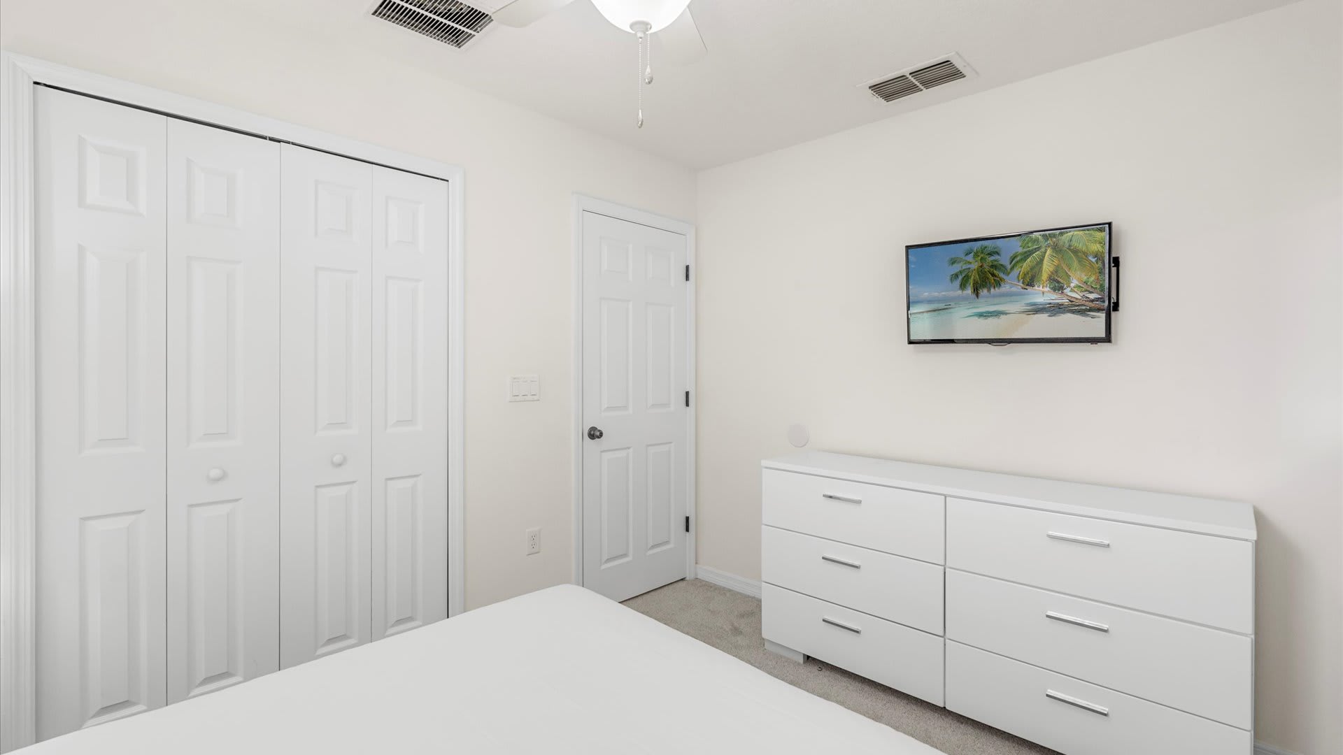 Queen bedroom suite with smart TV