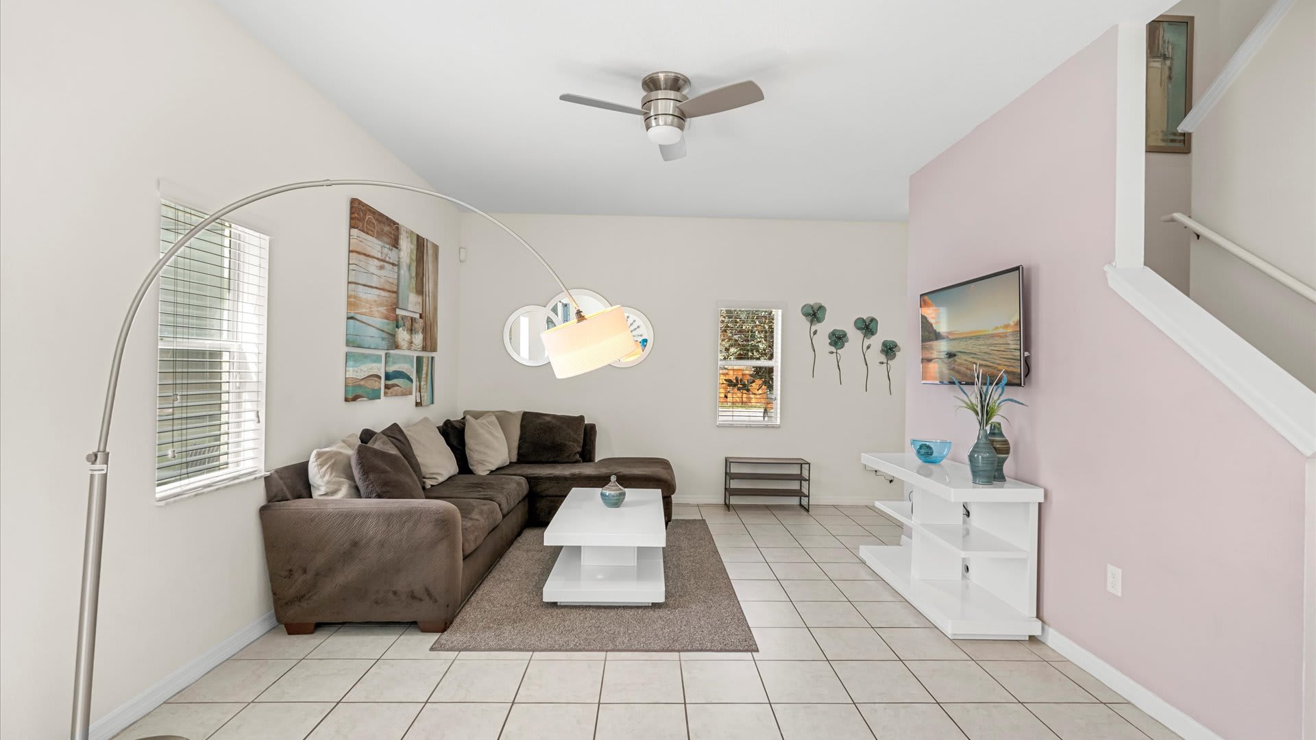 Living Room with Smart TV and High Speed Internet